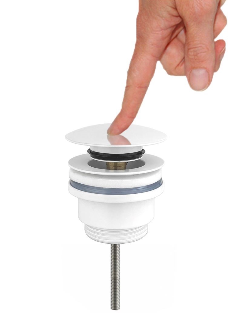 BD - White clic-waste z/overloop 5/4 mat-wit