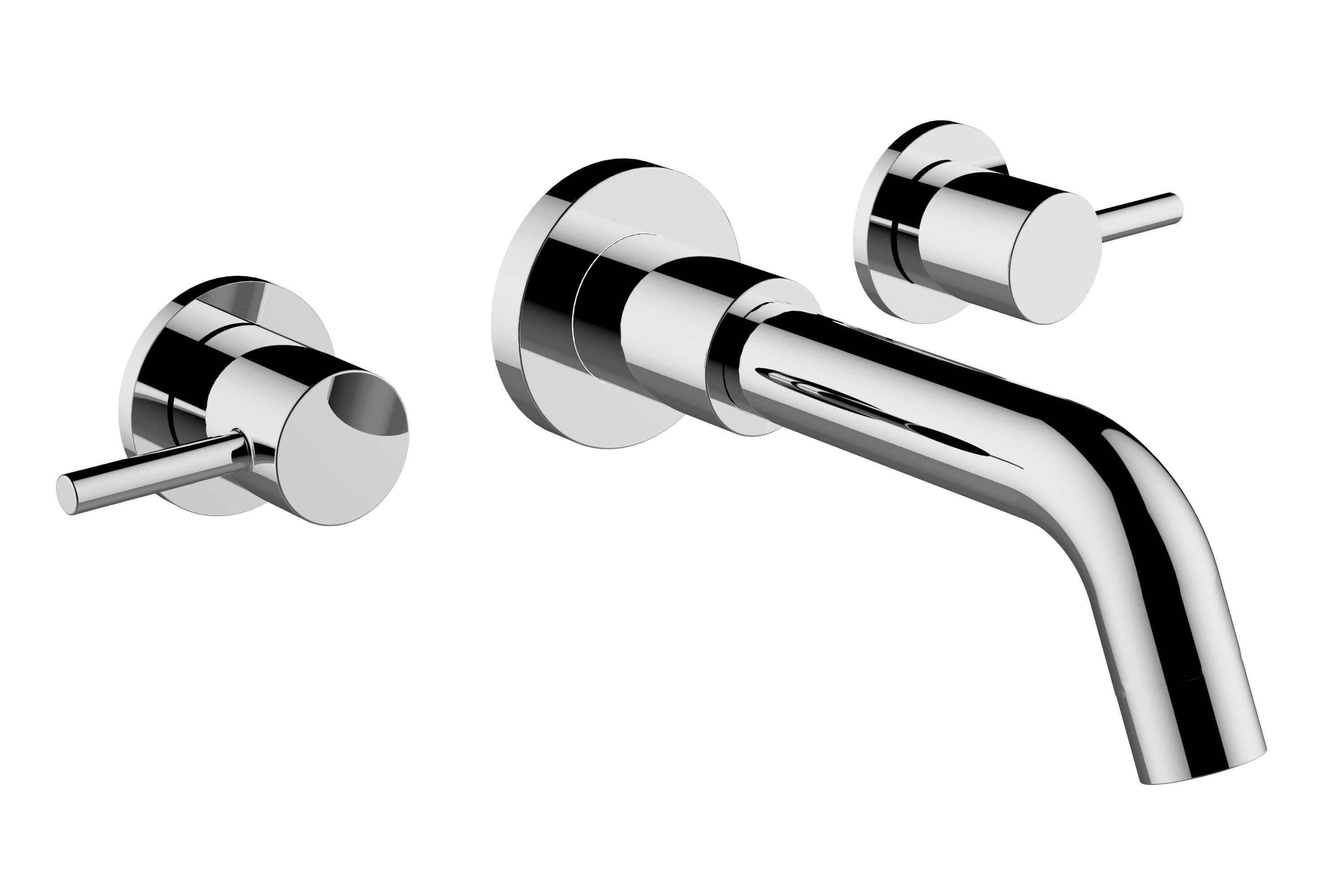 BD - Chrome Schmidt inbouw-wandmengkraan