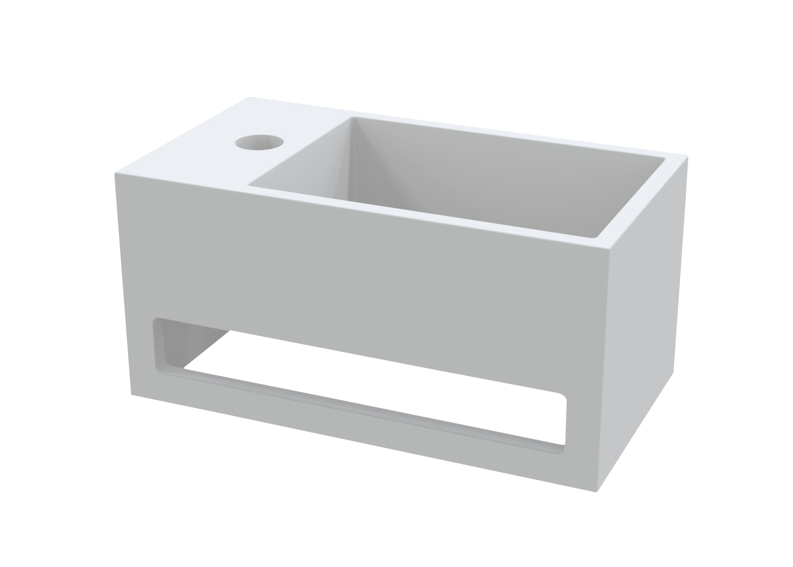 BD - Mona-Links fontein incl.handdoekhouder Just-Solid 33x18x16cm