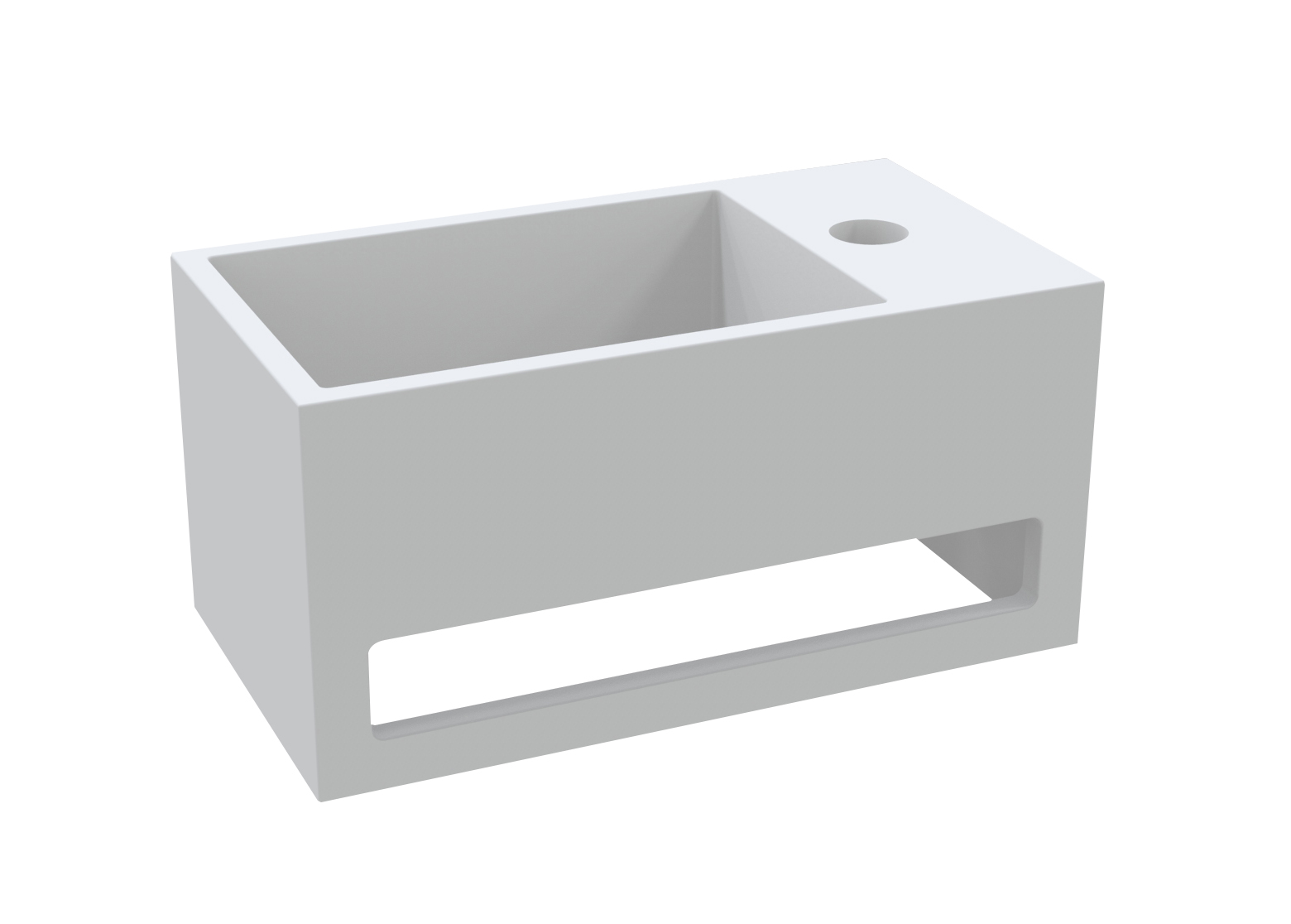 BD - Mona-Rechts fontein incl.handdoekhouder Just-Solid 33x18x16cm