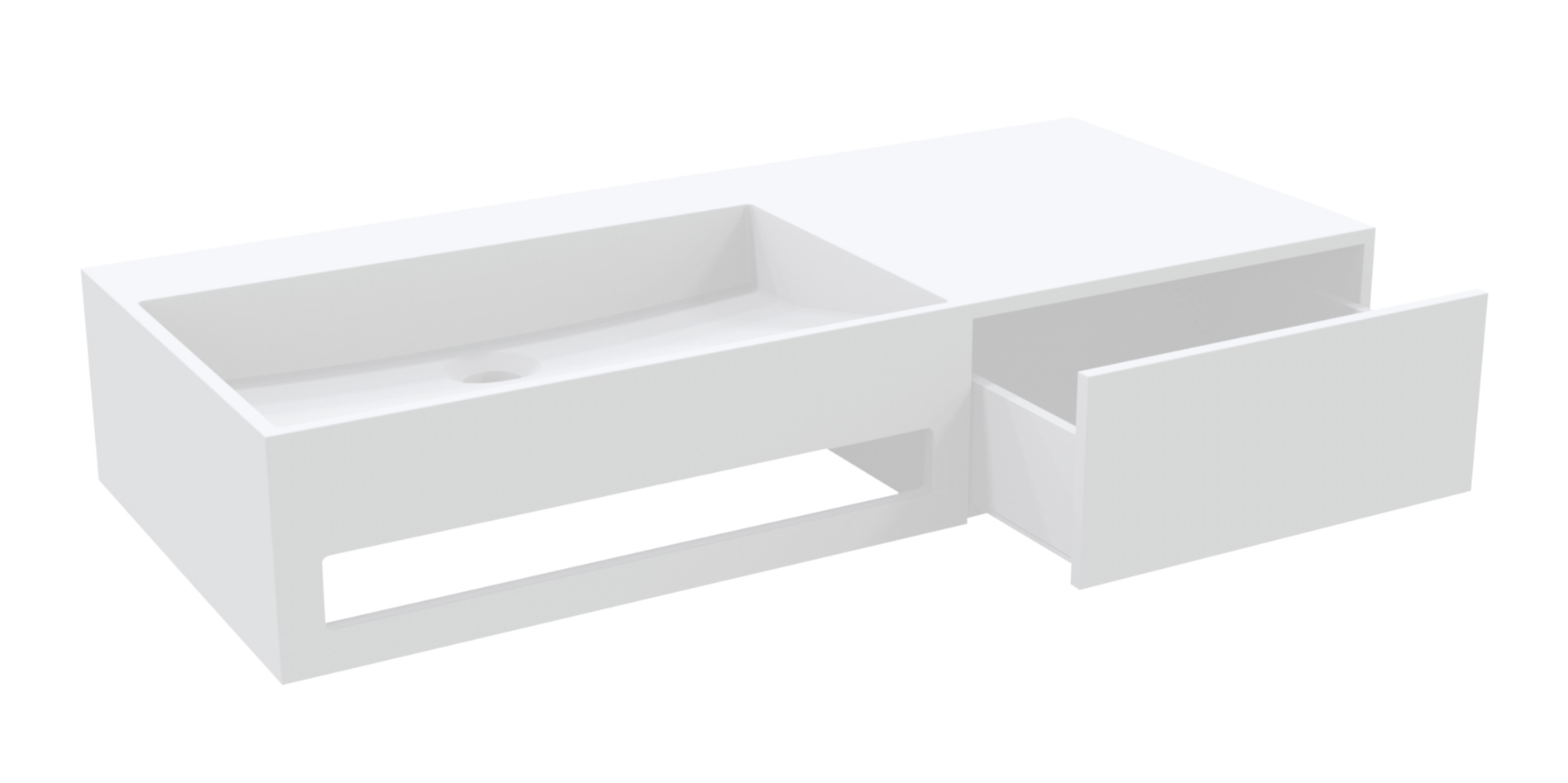 BD - Spring wastafel + lade Just-Solid 90x40x17cm