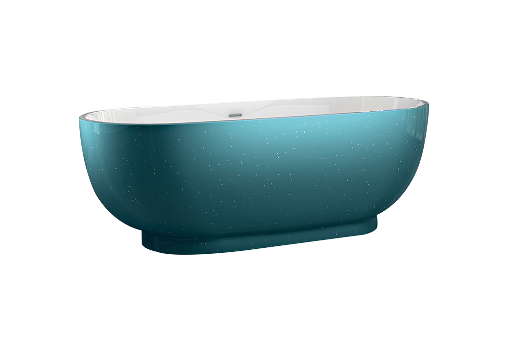 BD - Color-Turquoise vrijstaand bad 179x81x61cm