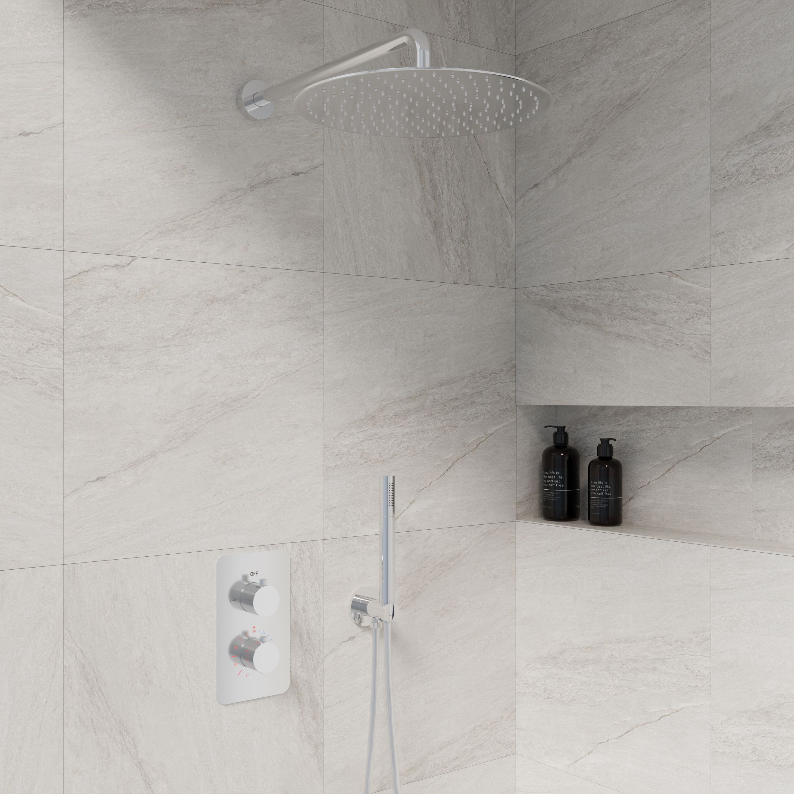 BD - One-Pack inbouw-regendoucheset Verona-M-300