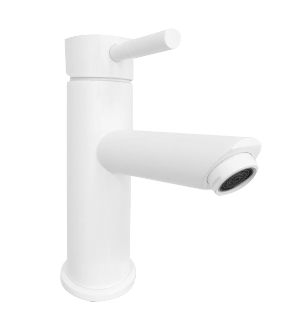 BD - Motion-White wastafelmengkraan RVS mat-wit