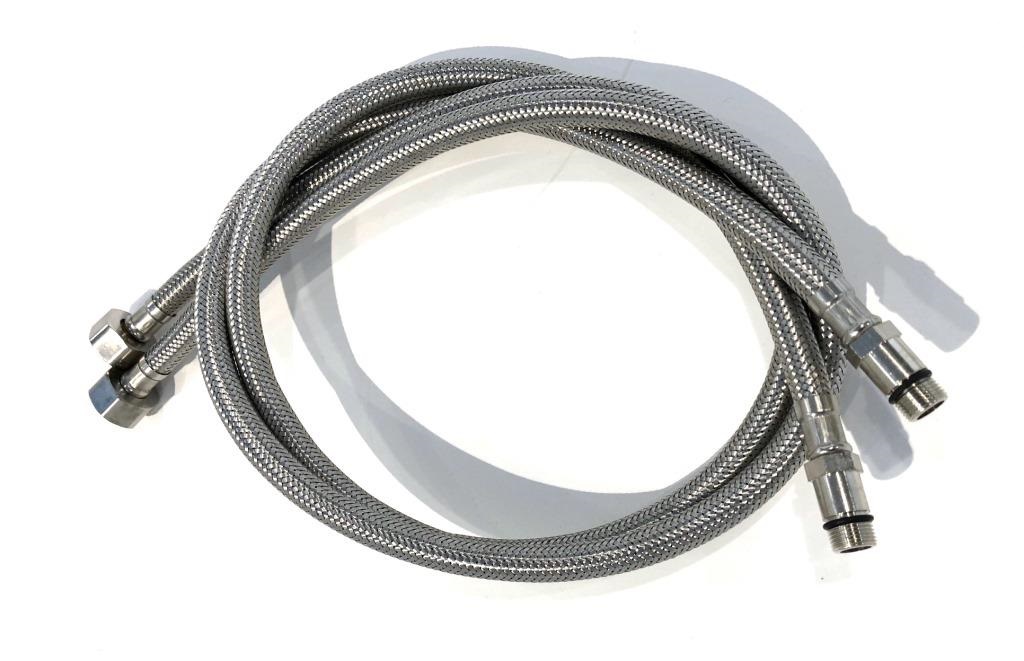 BD - paar flexibele aansluitslangen 900 mm x 1/2 tbv. vrijstaande badkranen