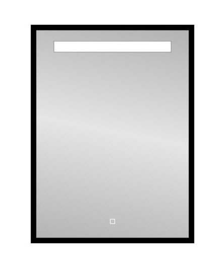 BD - Nero Black-Miracle LED spiegel B=60cm x H=80cm mat-zwart