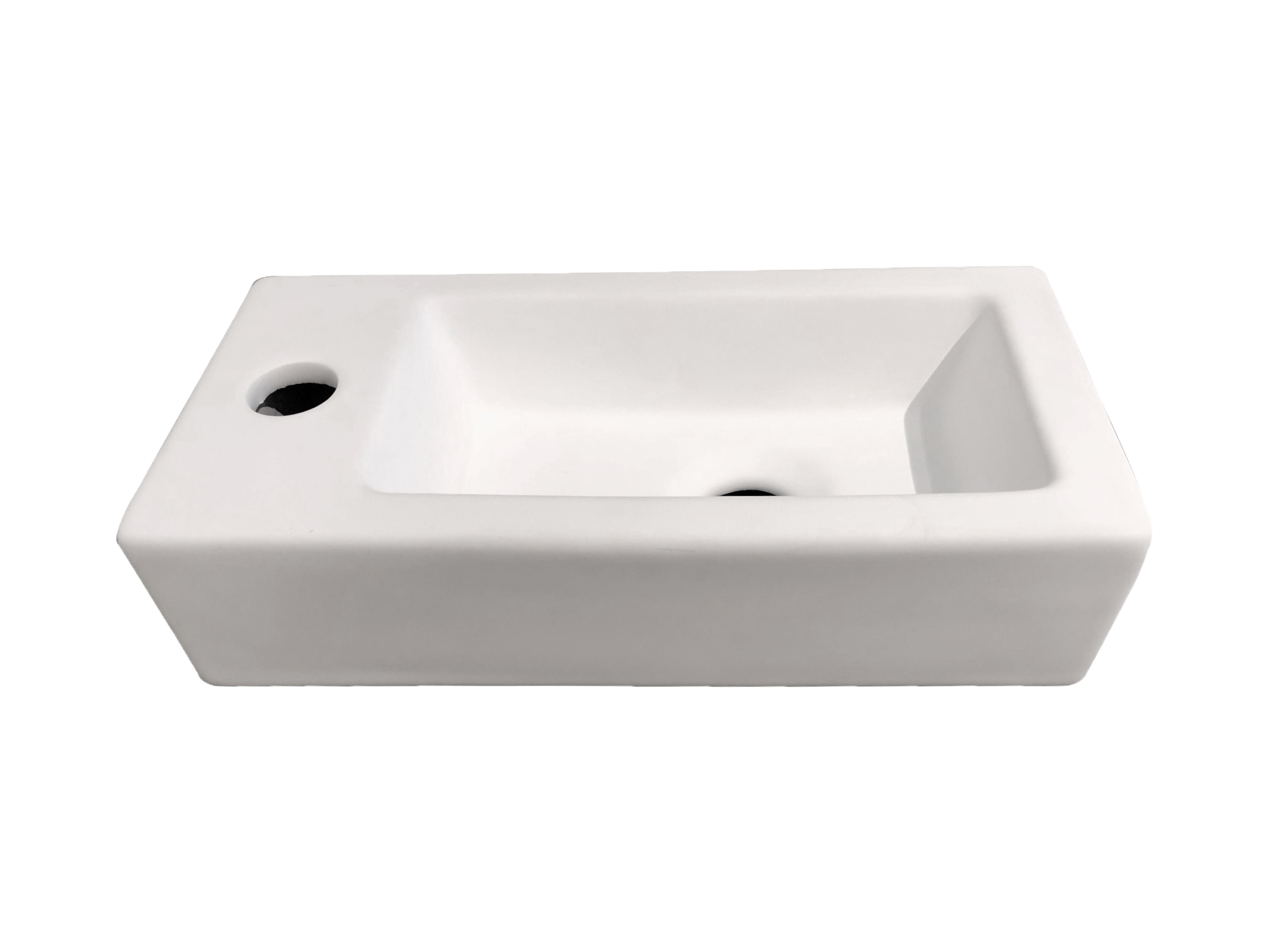 BD - Farnetta fontein Links 37x18x9cm mat-wit