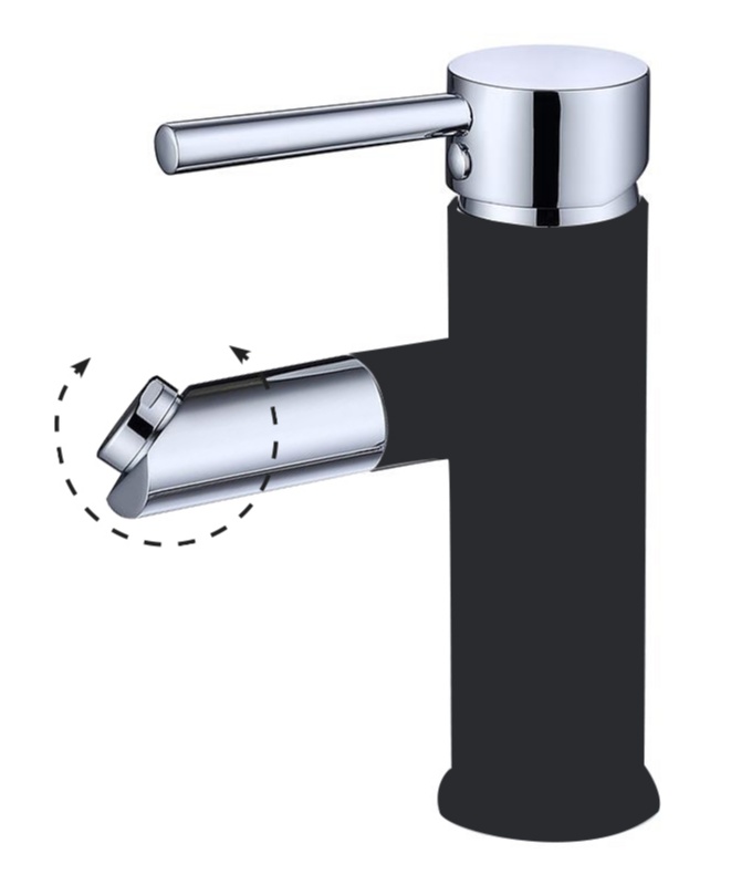 BD - Bicolor-Black wastafelmengkraan Nero zwart/chroom