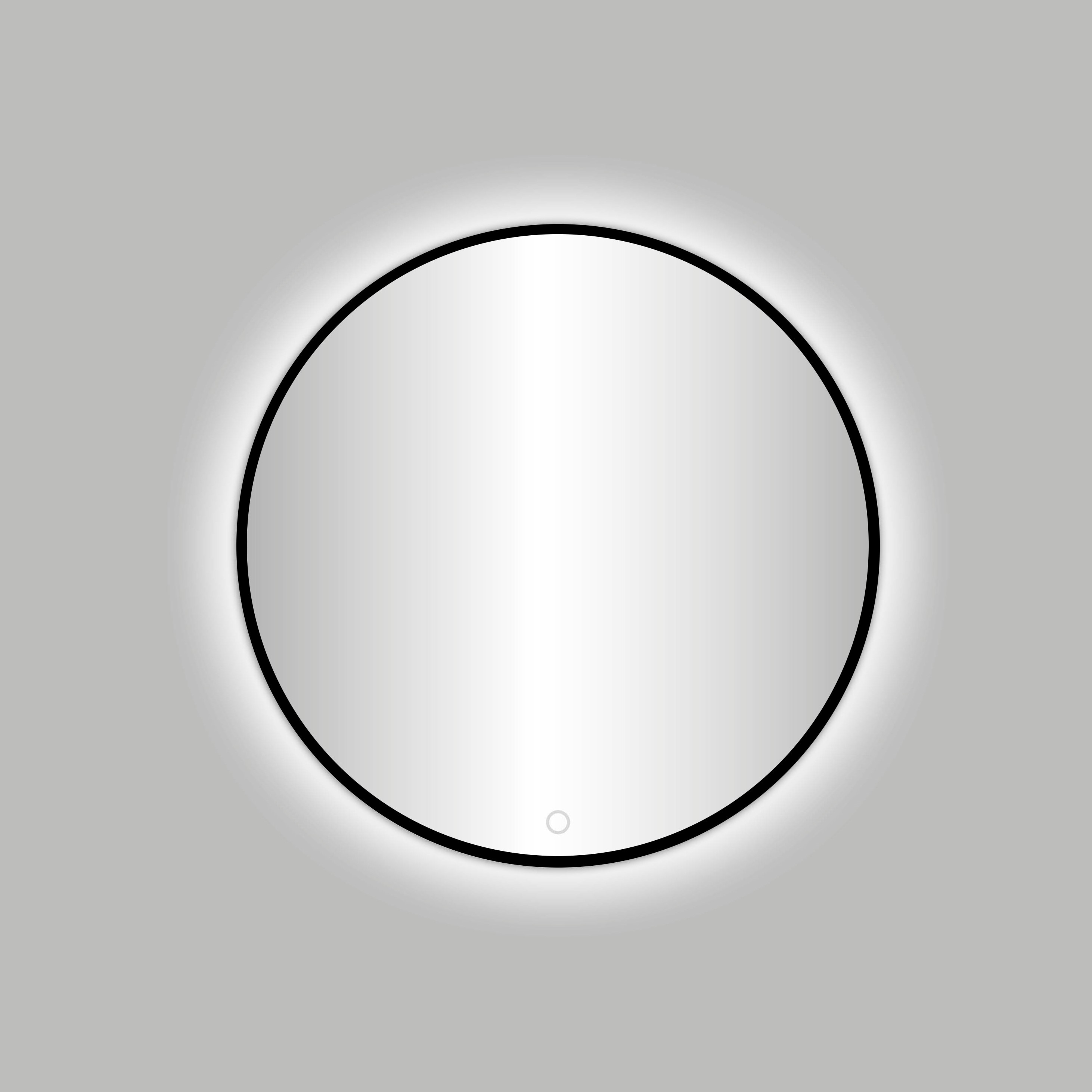 BD - Nero Venetië ronde spiegel incl.led verlichting Diameter 80cm mat-zwart