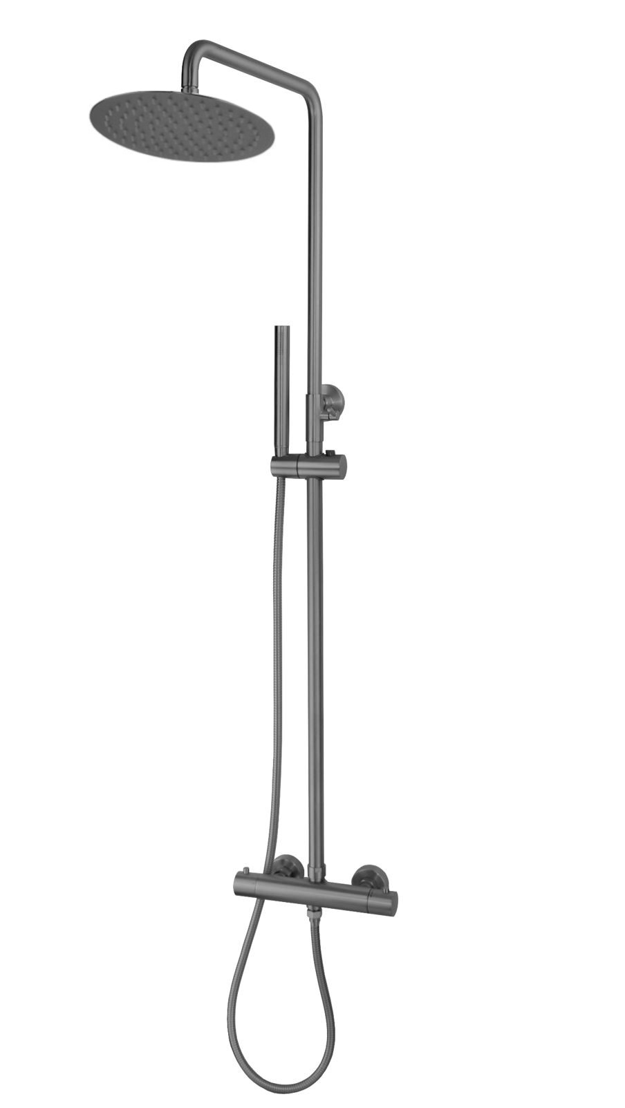 BD - Moya-300 thermostatische regendouche-opbouwset Gunmetal