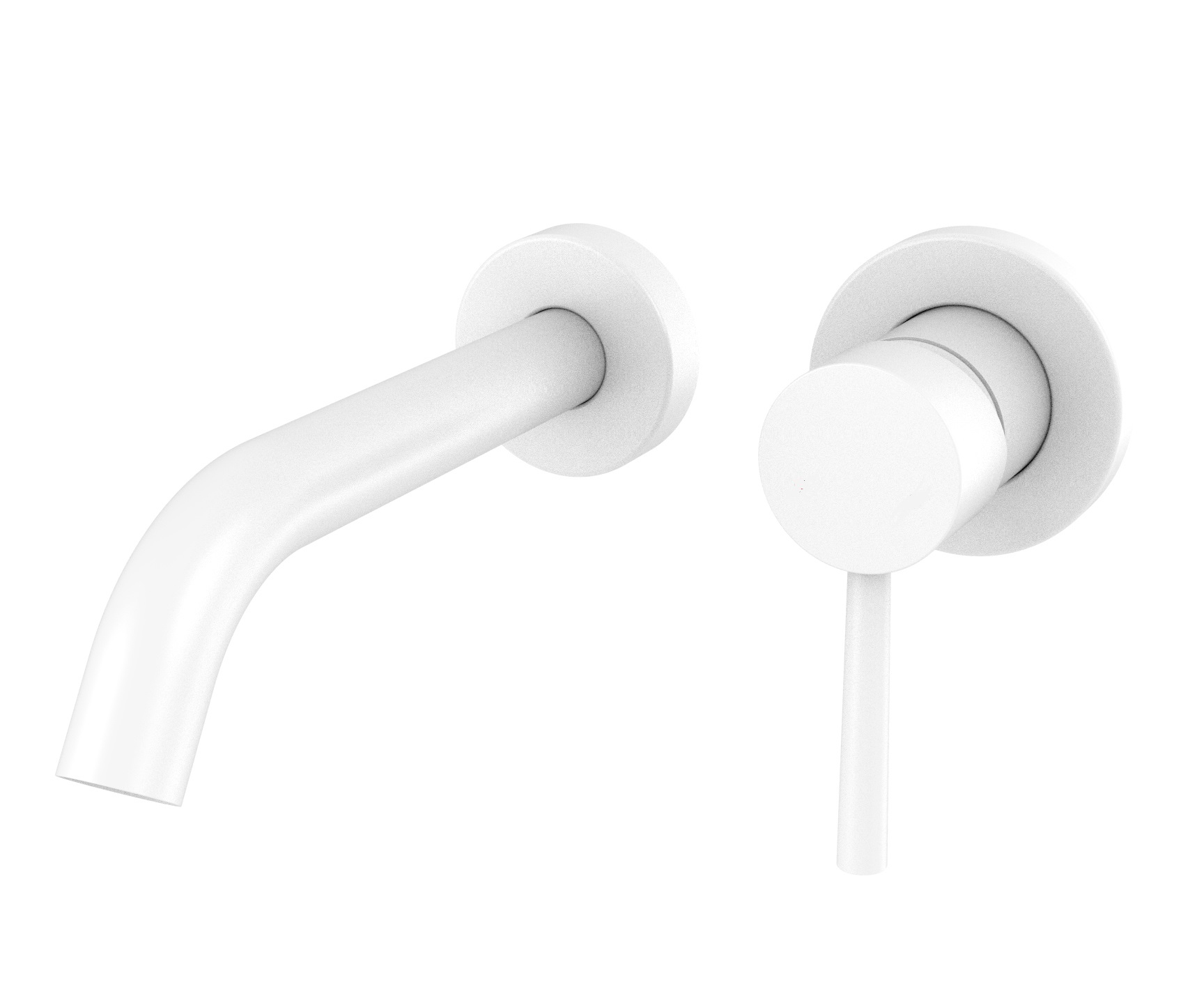 BD - White inbouw-wandmengkraan uitl=20cm mat-wit