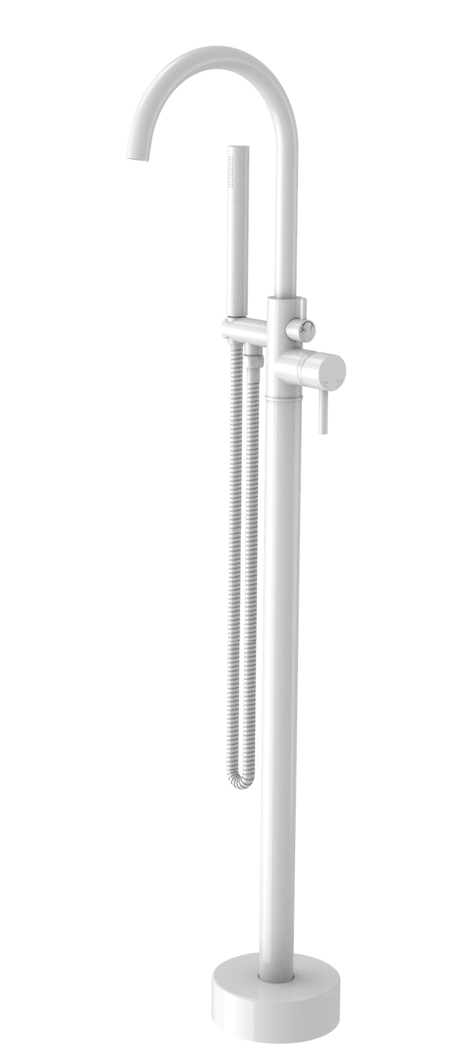 BD - White vrijstaande badkraan H=119 cm mat-wit