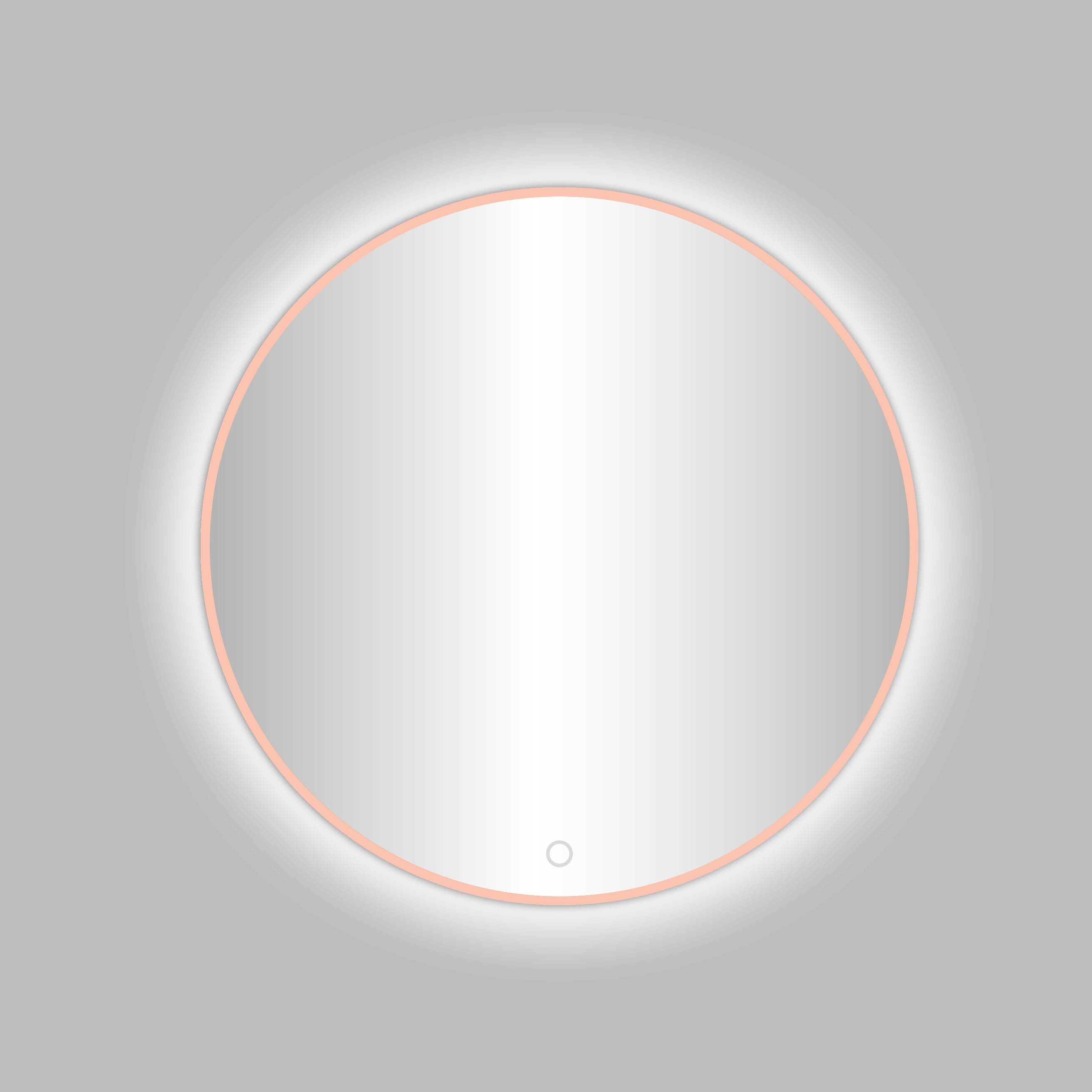 BD - Lyon Venetië-Thin ronde spiegel incl.led verlichting Diameter 100cm rosé-mat-goud