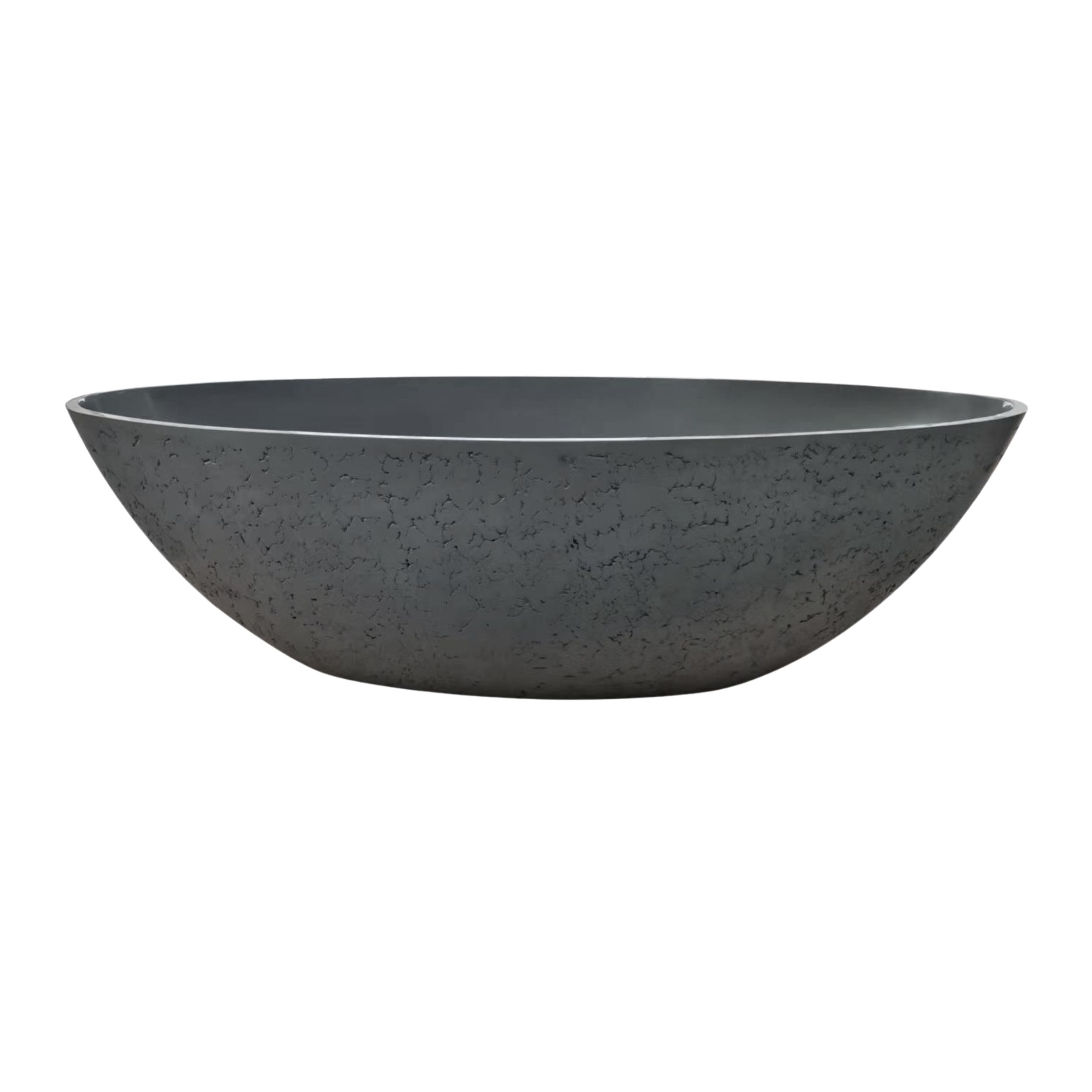 BD - vrijstaand bad New-Stone Craquelé-stone lava-grijs Just-solid 180x85x52cm