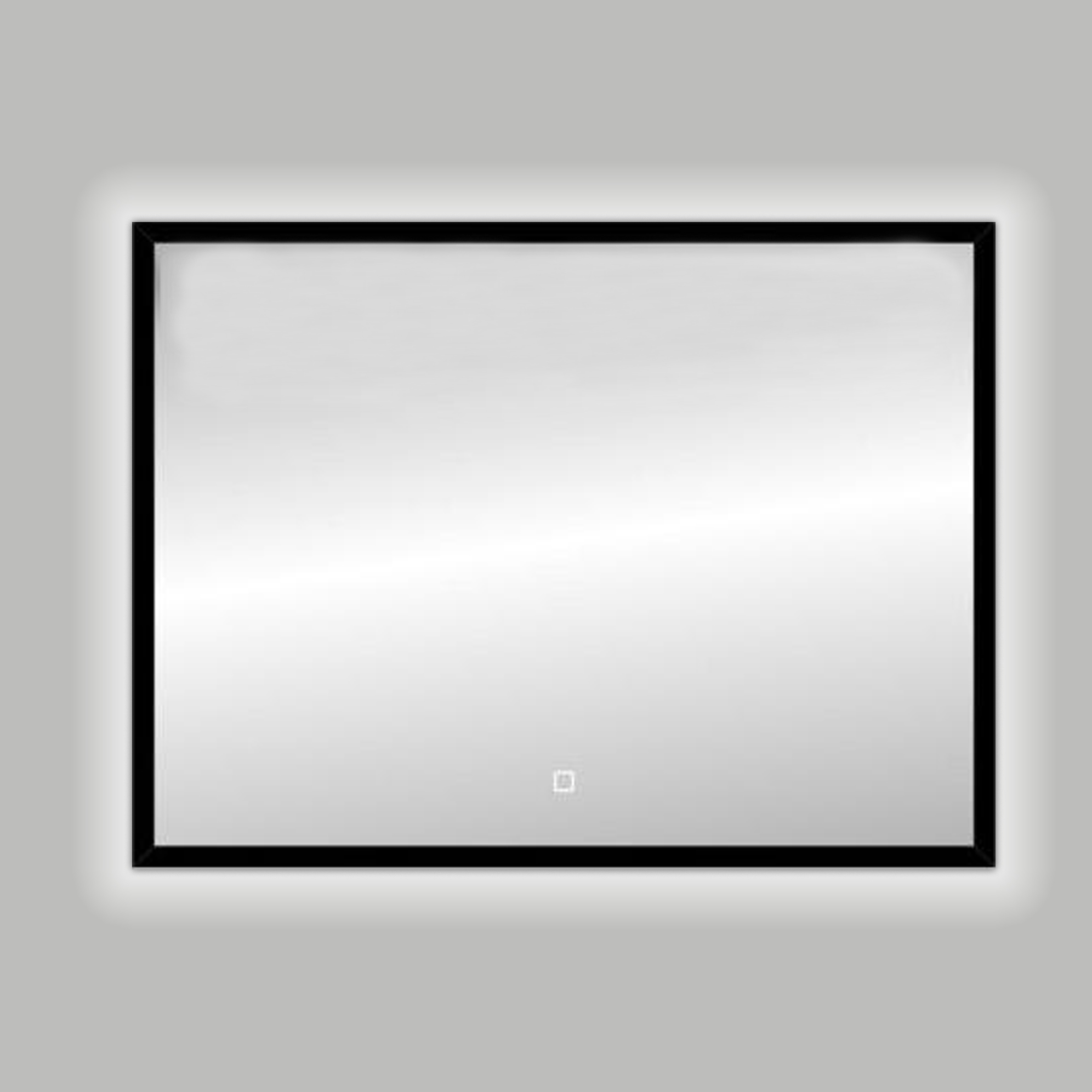 BD - Nero Black-Solaro LED spiegel B=80cm x H=60cm mat-zwart