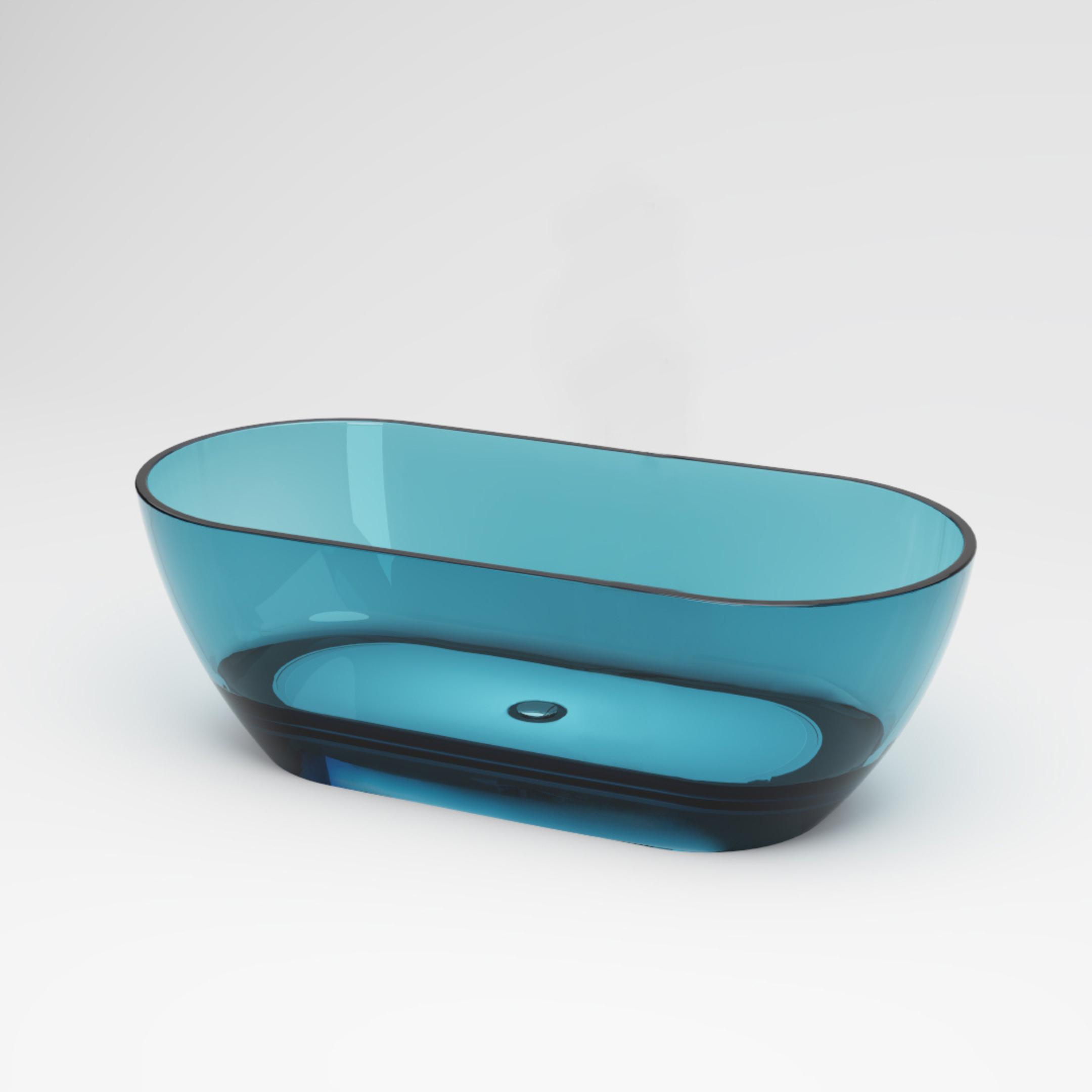 BD - Color Transpa-Blue vrijstaand bad 170x78x56cm