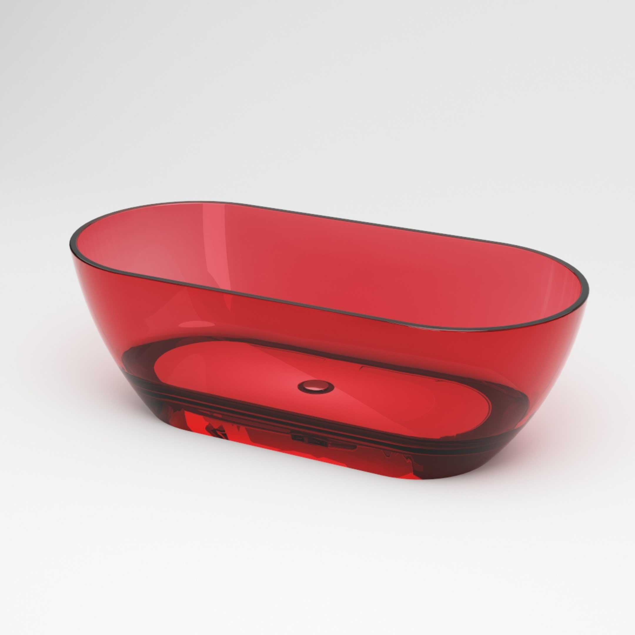 BD - Color Transpa-Red vrijstaand bad 170x78x56cm