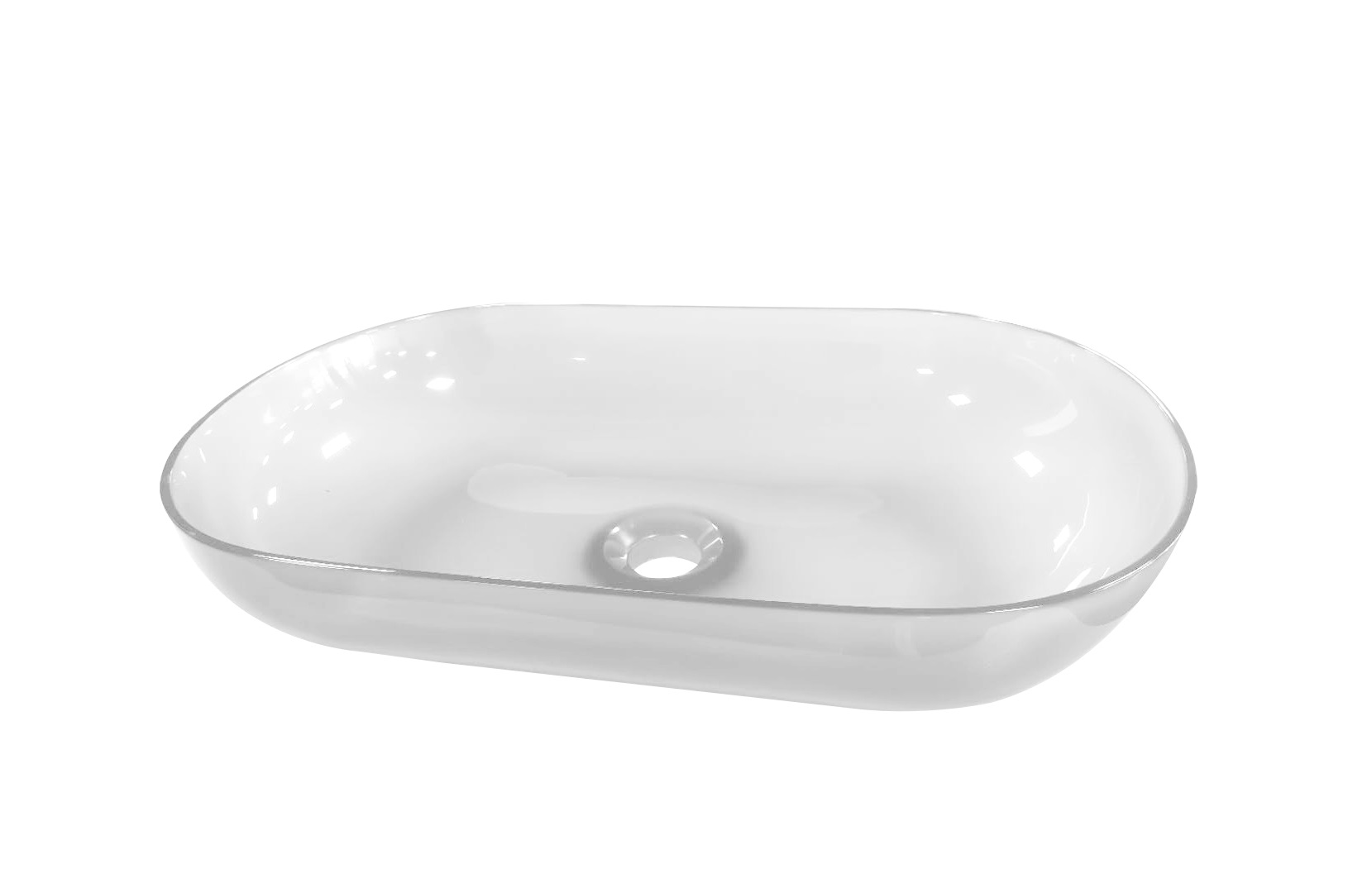 BD - Opbouw-Waskom Color Transpa-Clear 54x34x12cm