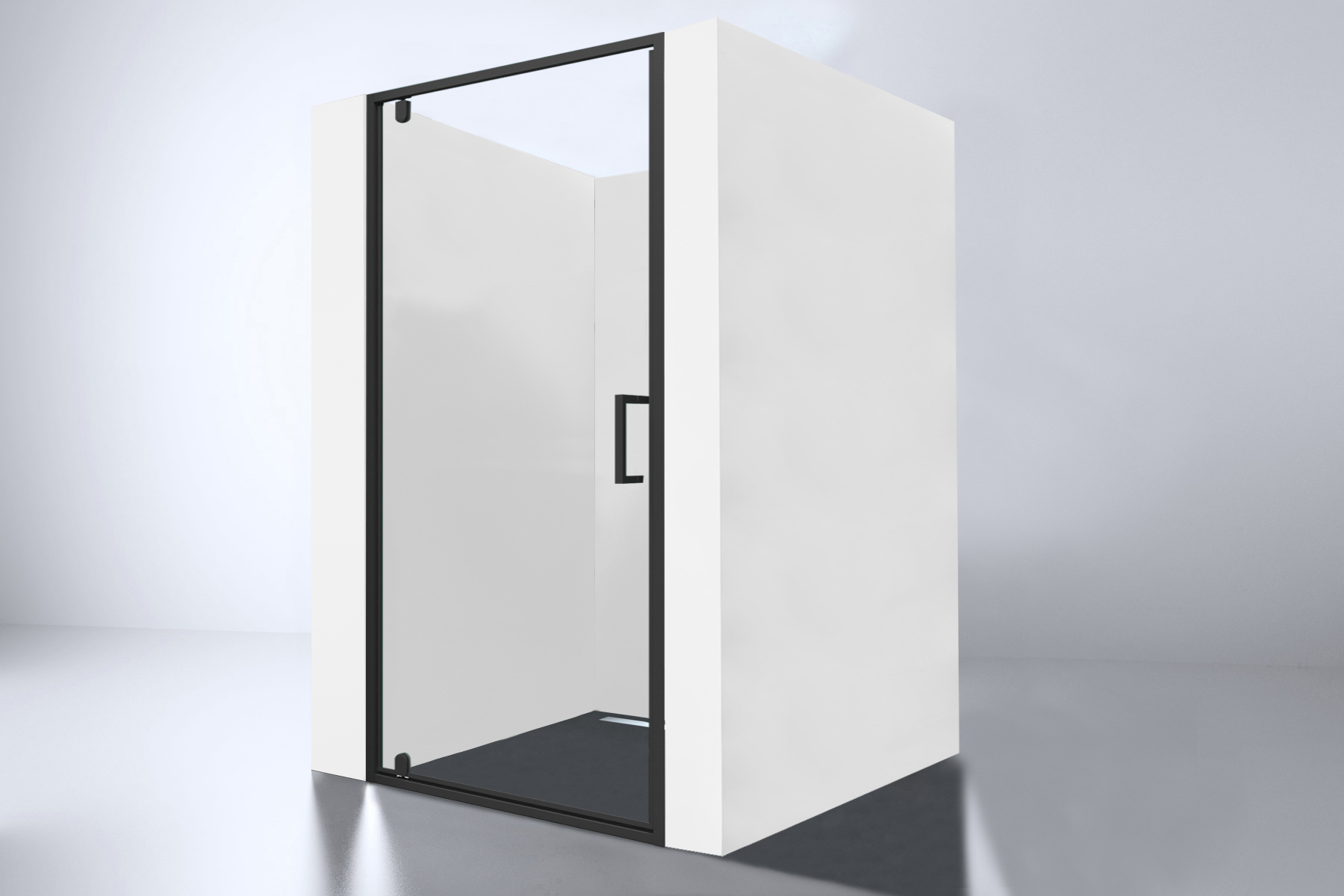 BD - Baron-100 Nisdeur Zwart 98-100x200 cm Nano Glas 8 mm