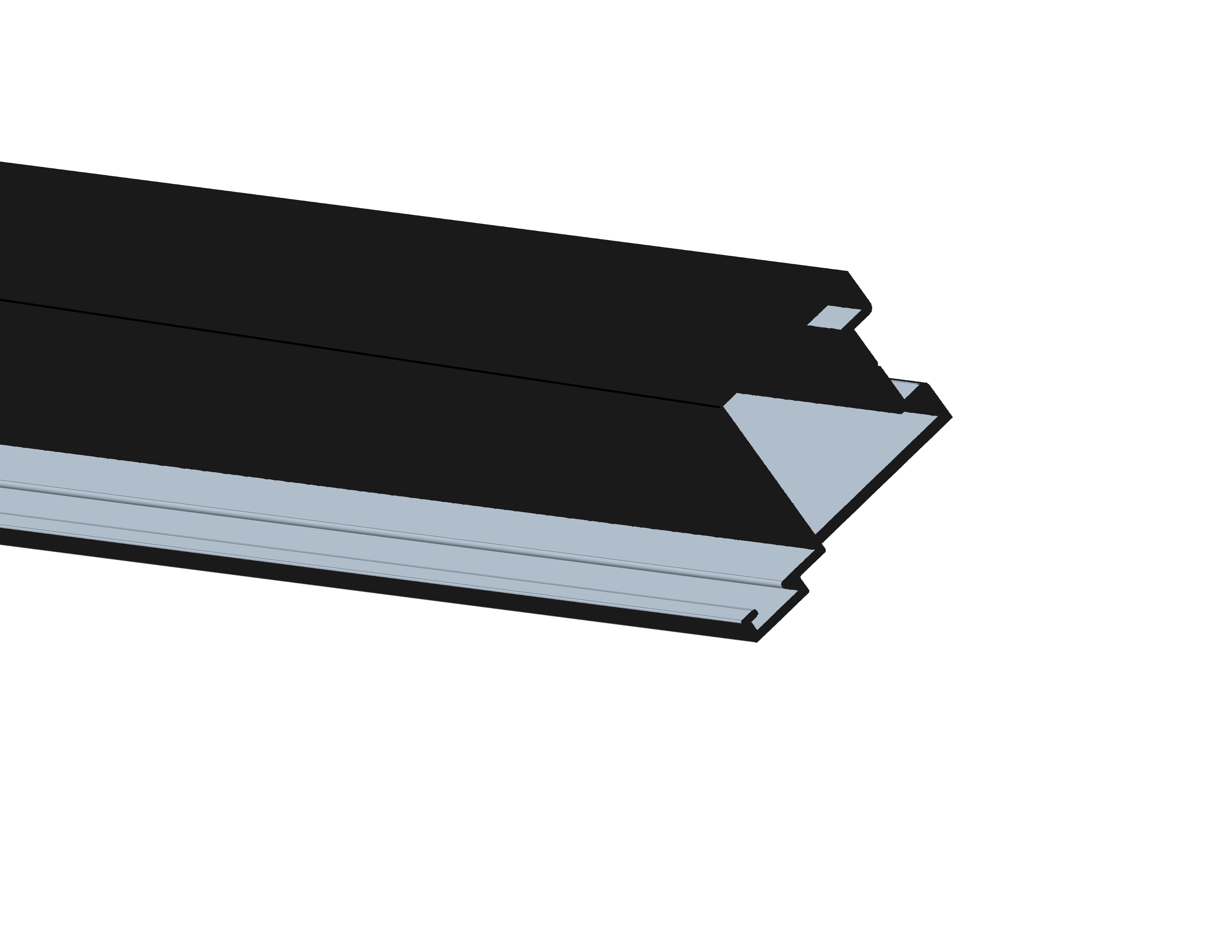 BD - zwart aluminium profiel voor Baron Nisdeur nr: 12