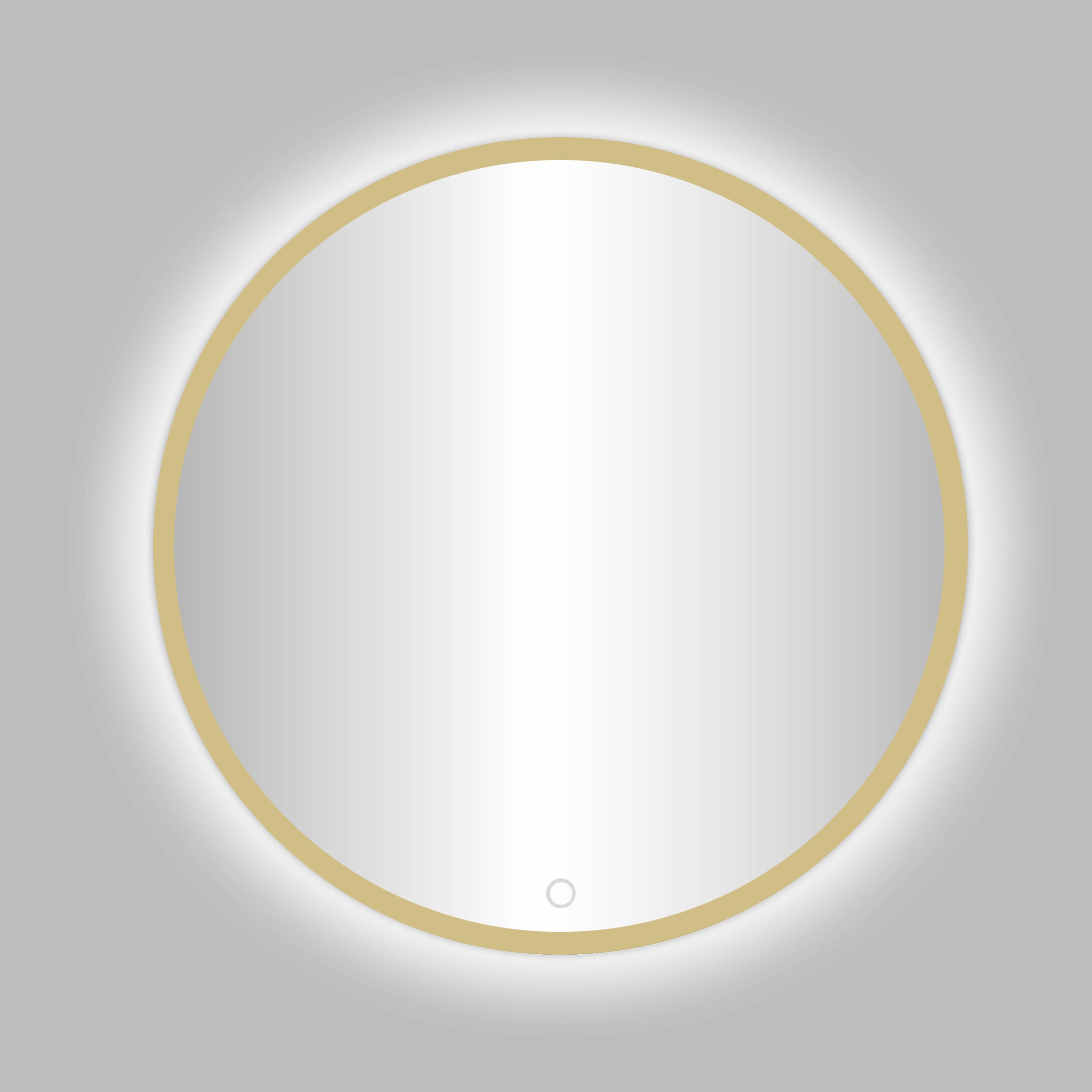 BD - Nancy Rivoli ronde spiegel incl. led verlichting Diameter 120cm mat-goud