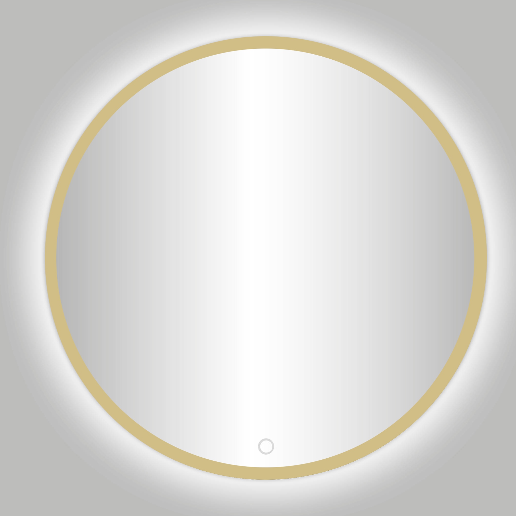 BD - Nancy Rivoli ronde spiegel incl. led verlichting Diameter 140cm mat-goud