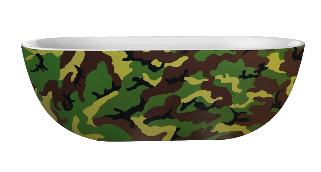 BD - Color Camouflage vrijstaand bad 180x86x60cm