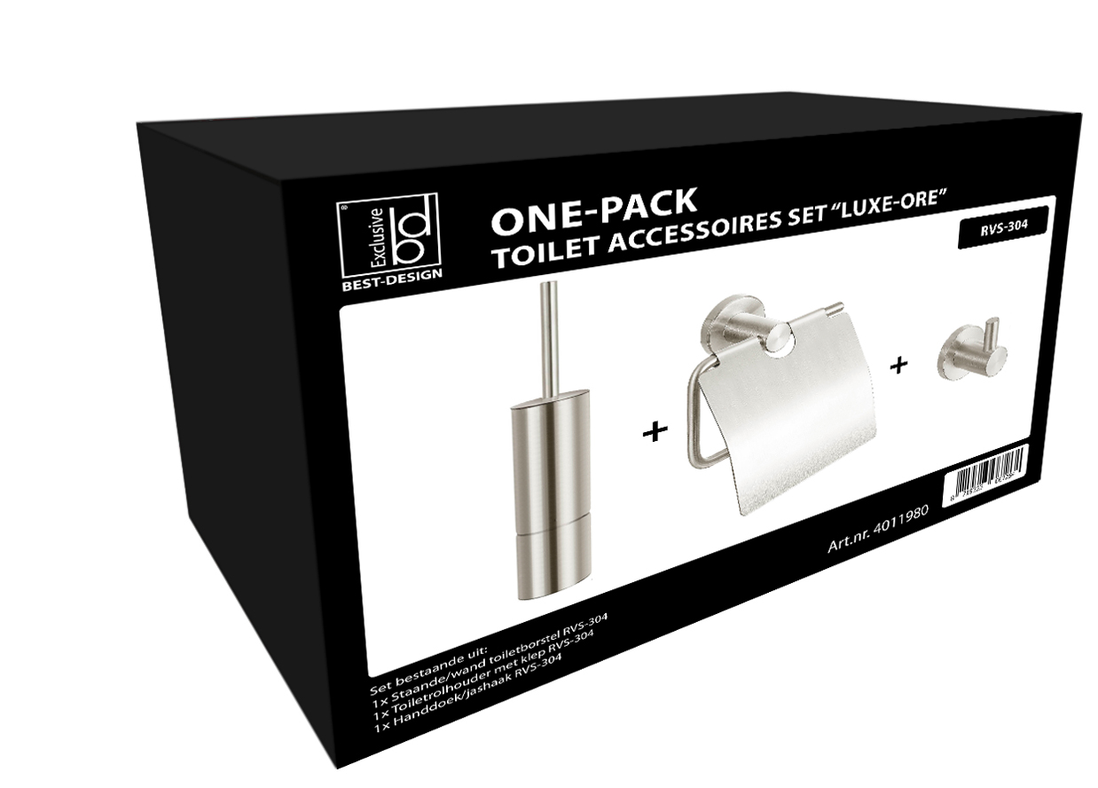 BD - One-Pack toilet accessoires set Luxe-Ore RVS-304