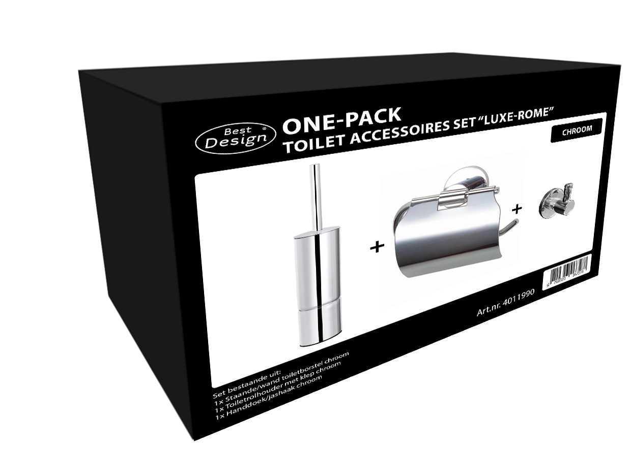 BD - One-Pack toilet accessoires set Luxe-Rome