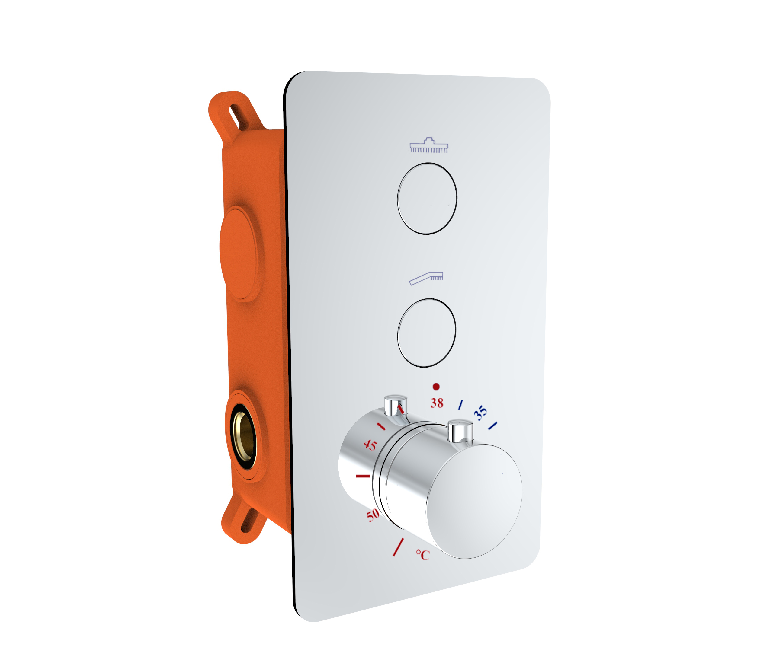 BD - Clic-Elsdorf inbouwthermostaat & inb.box 2-weg 1/2