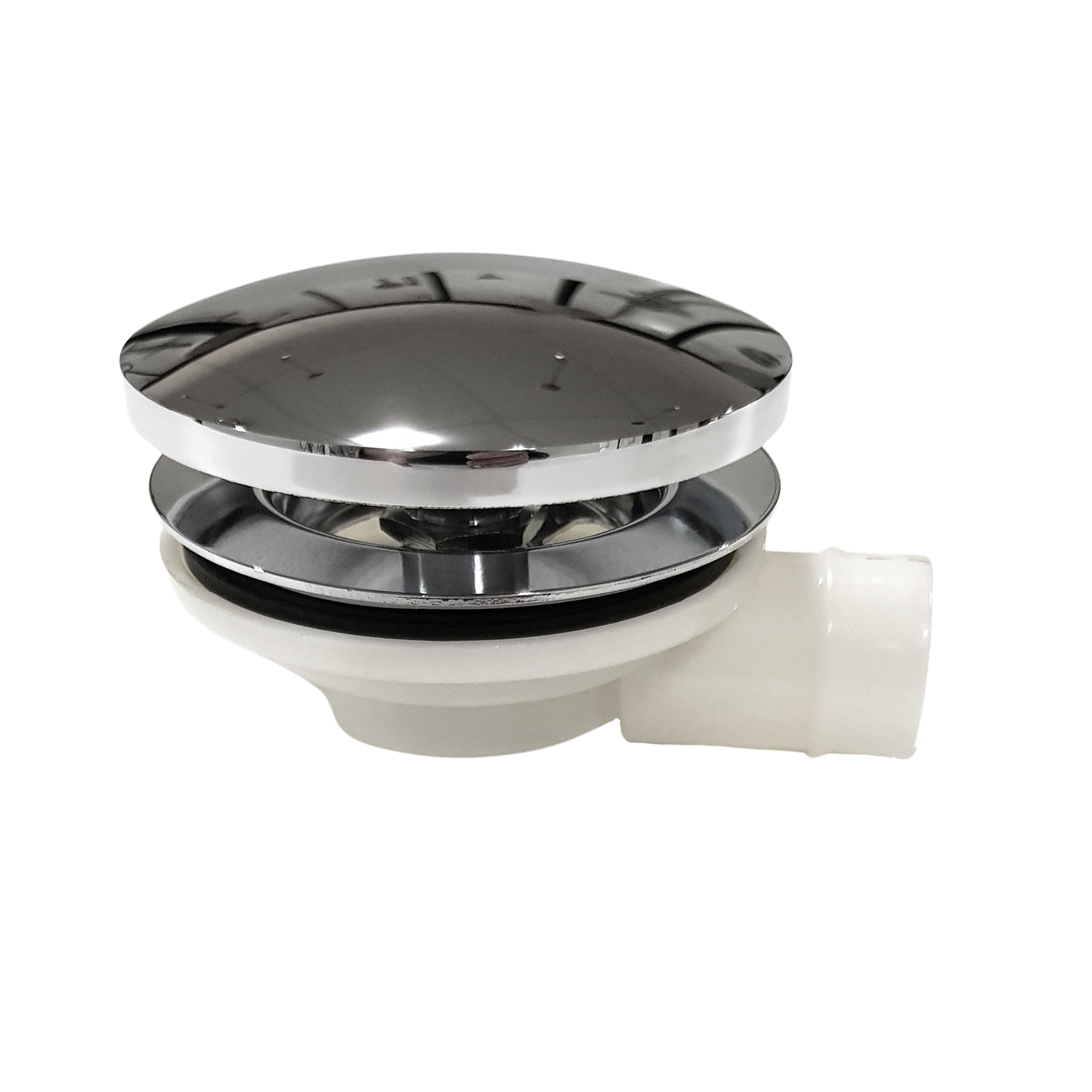 BD - Bad-overloop tbv. acryl vrijstaande baden met ronde overloop Chroom