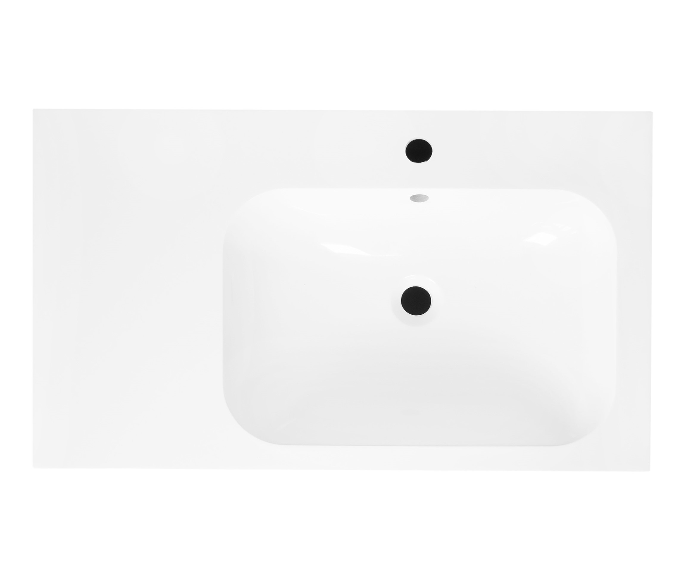 BD - wastafel 80 cm tbv meubel Splash met kraangat