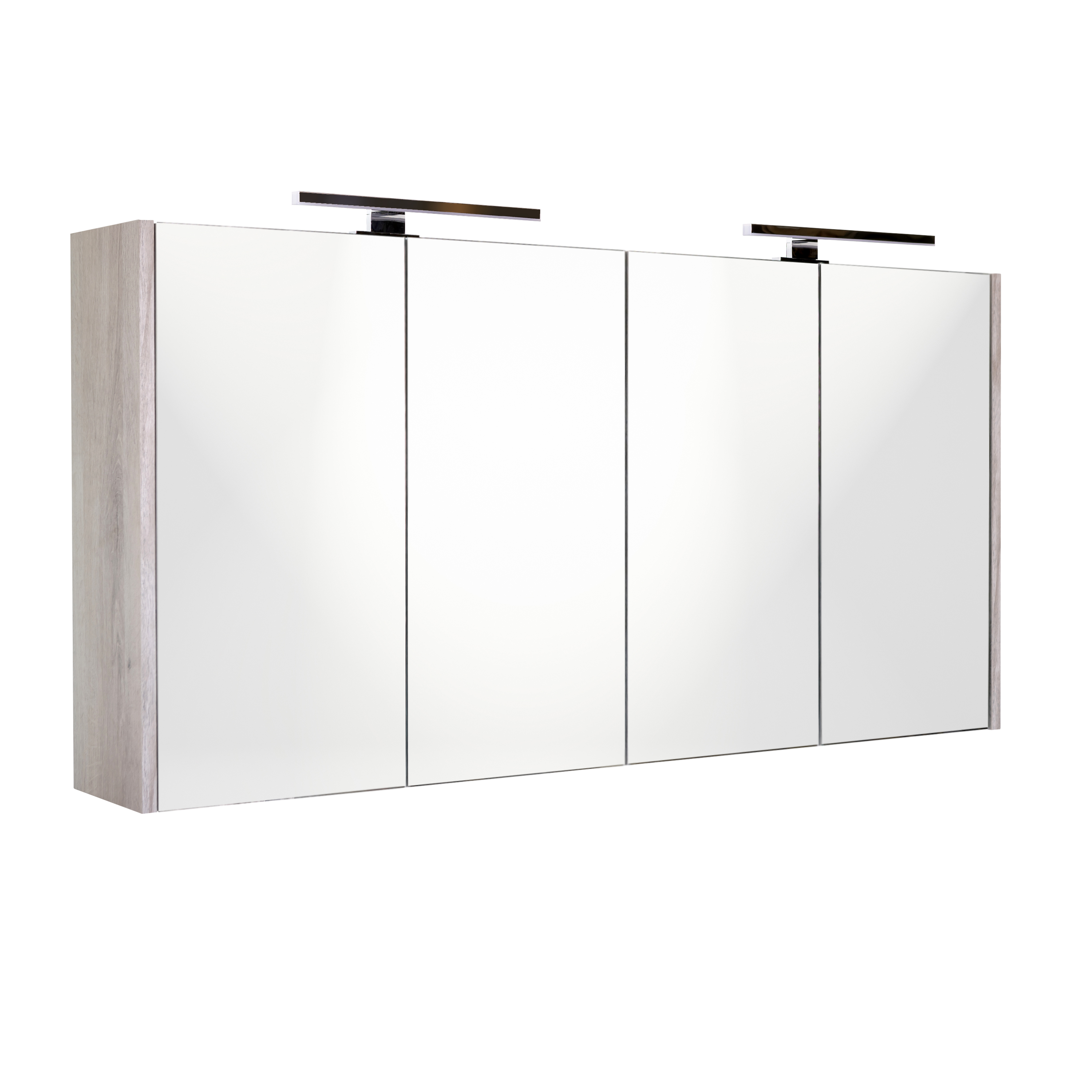 BD - Happy-Grey MDF spiegelkast + 2 x verlichting 120x60cm