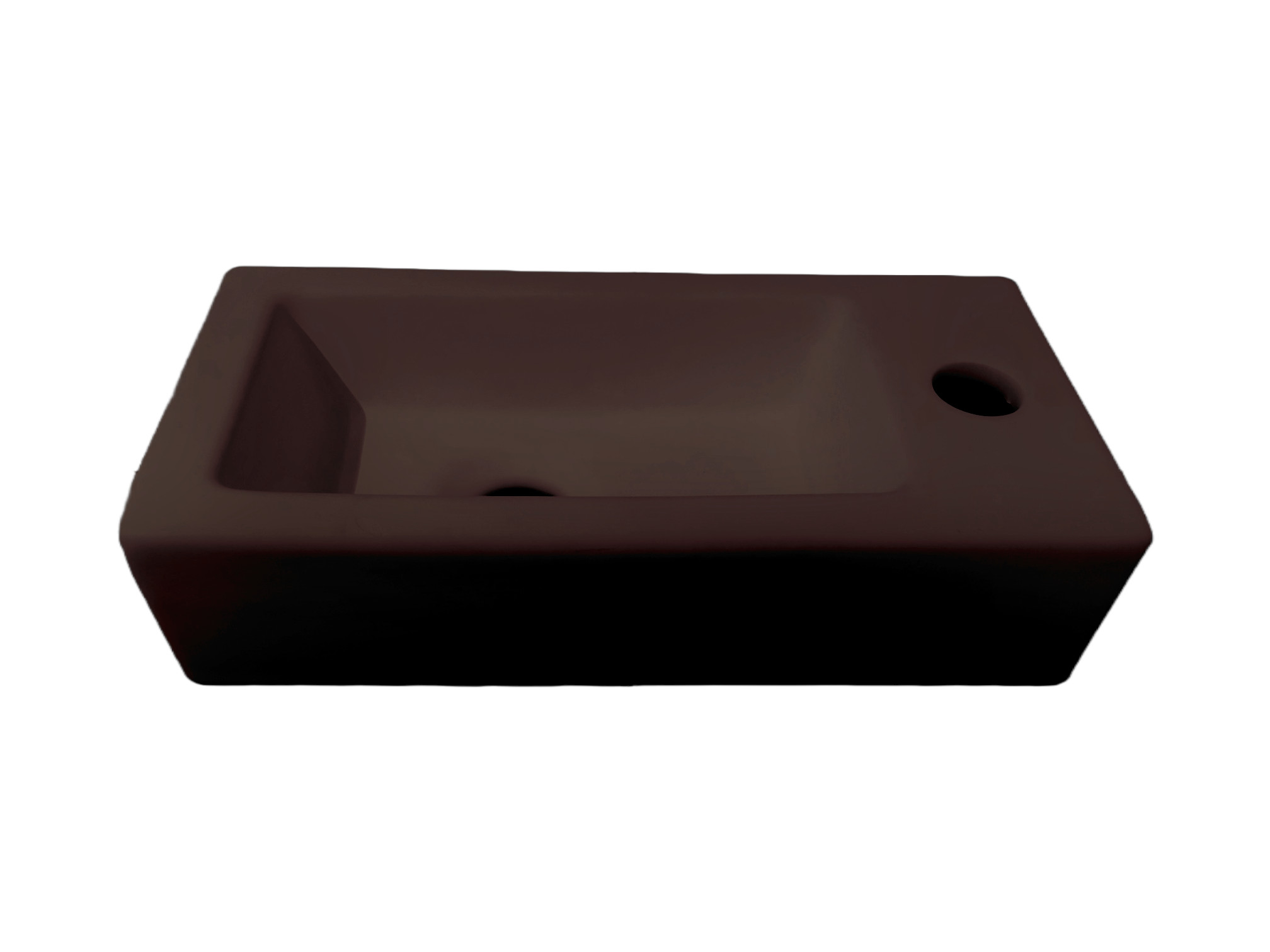 BD - Farnetta fontein Rechts 37 x 18 x 9 cm mat-donkerbruin