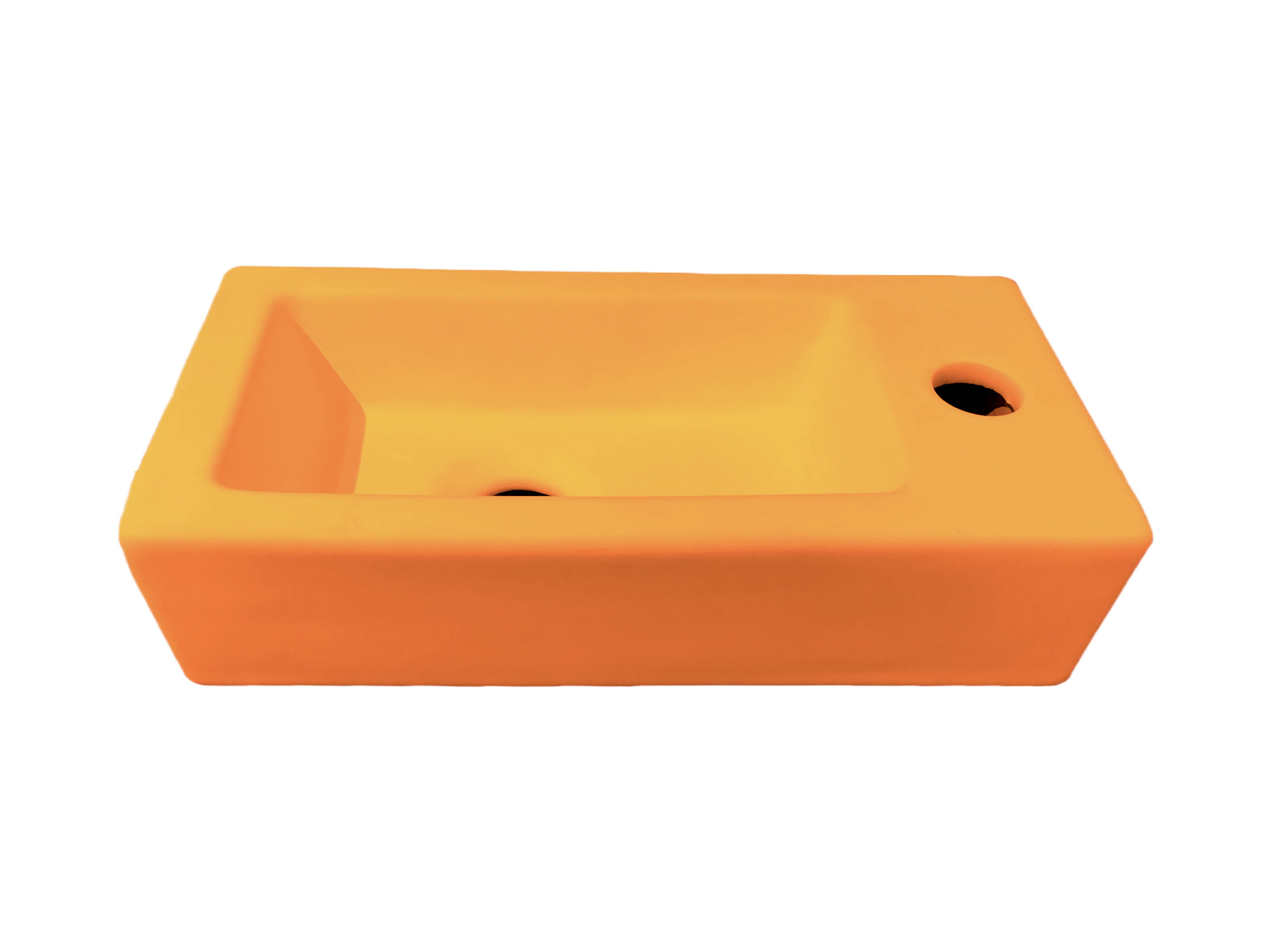 BD - Farnetta fontein Rechts 37 x 18 x 9 cm mat-oranje