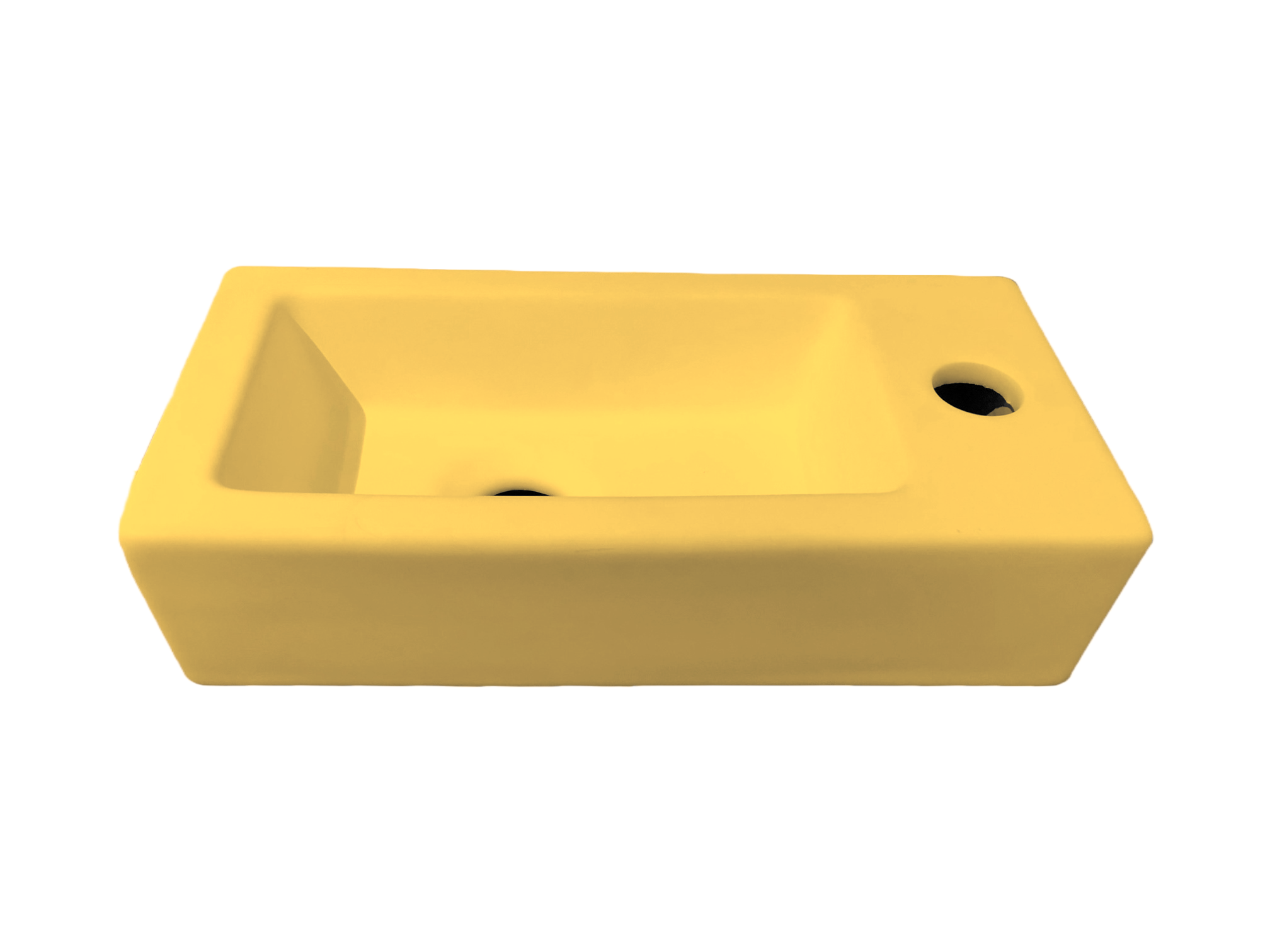 BD - Farnetta fontein Rechts 37 x 18 x 9 cm mat-geel