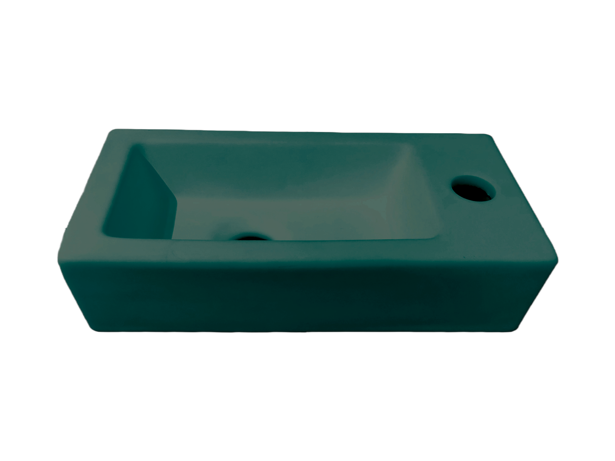 BD - Farnetta fontein Rechts 37 x 18 x 9 cm mat-atrovirens