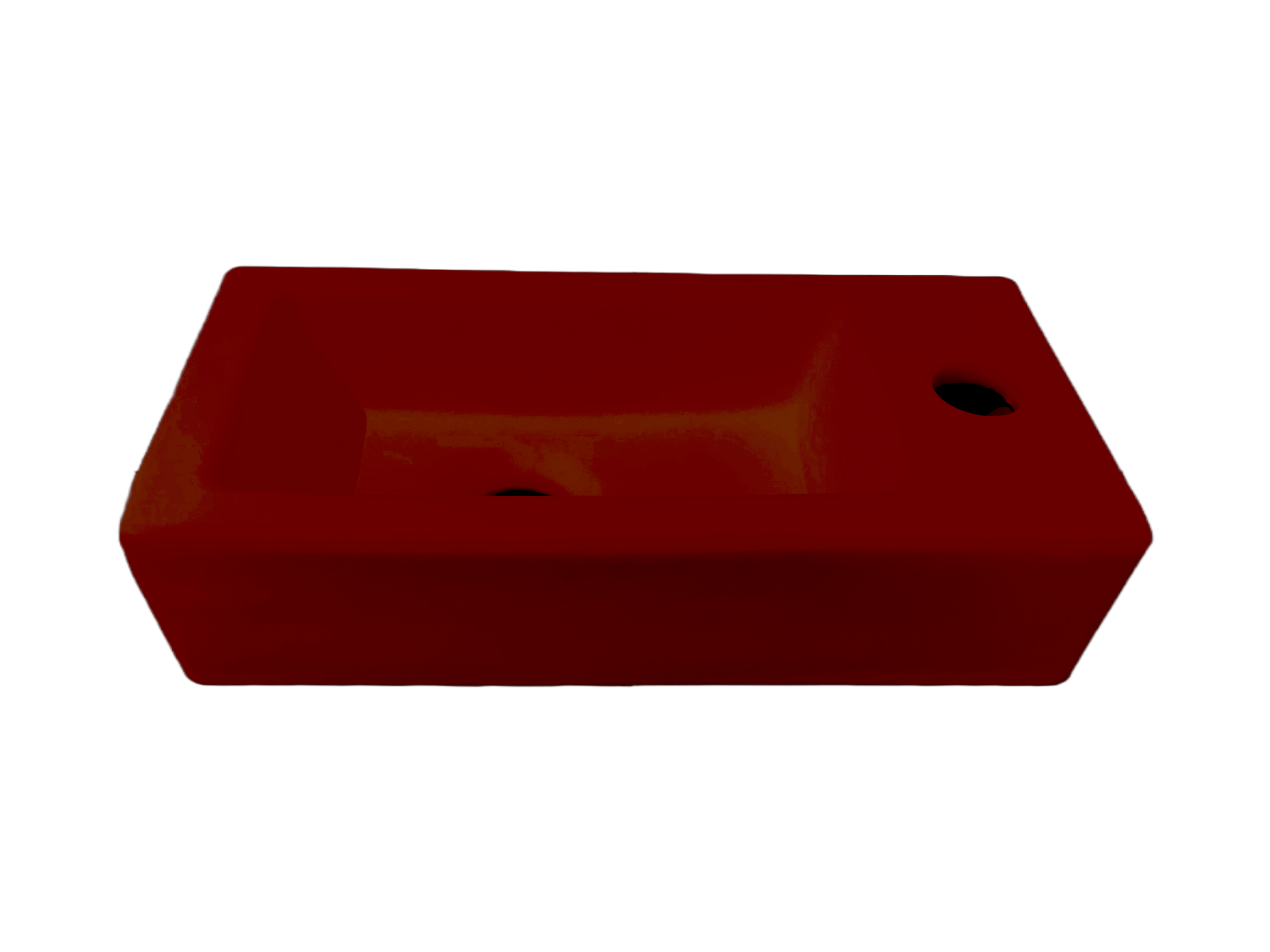 BD - Farnetta fontein Rechts 37 x 18 x 9 cm mat-donkerrood