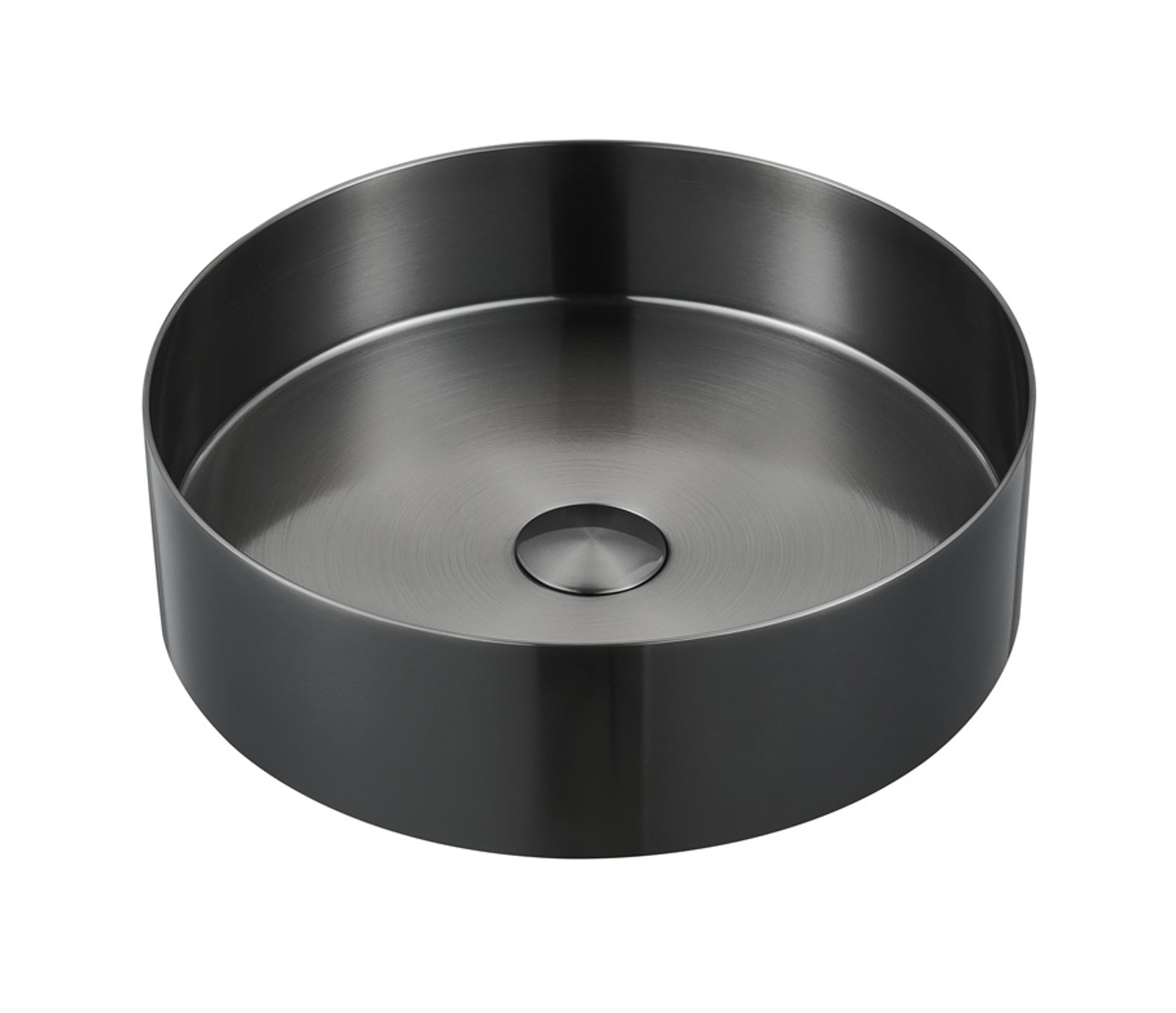 BD - Saint opbouw waskom gunmetal diam: 400 mm x 120 mm