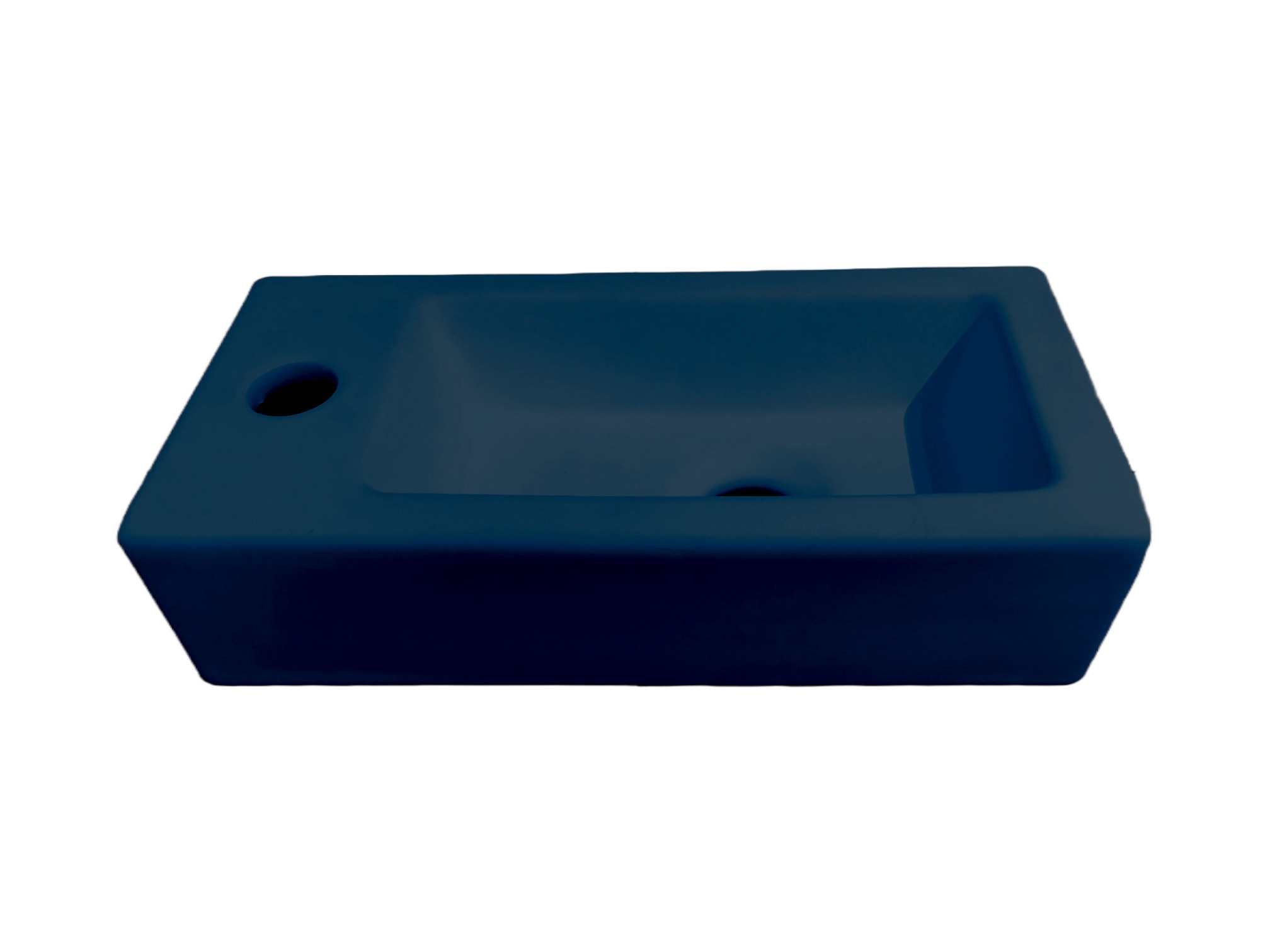BD - Farnetta fontein Links 37 x 18 x 9 cm mat-donkerblauw