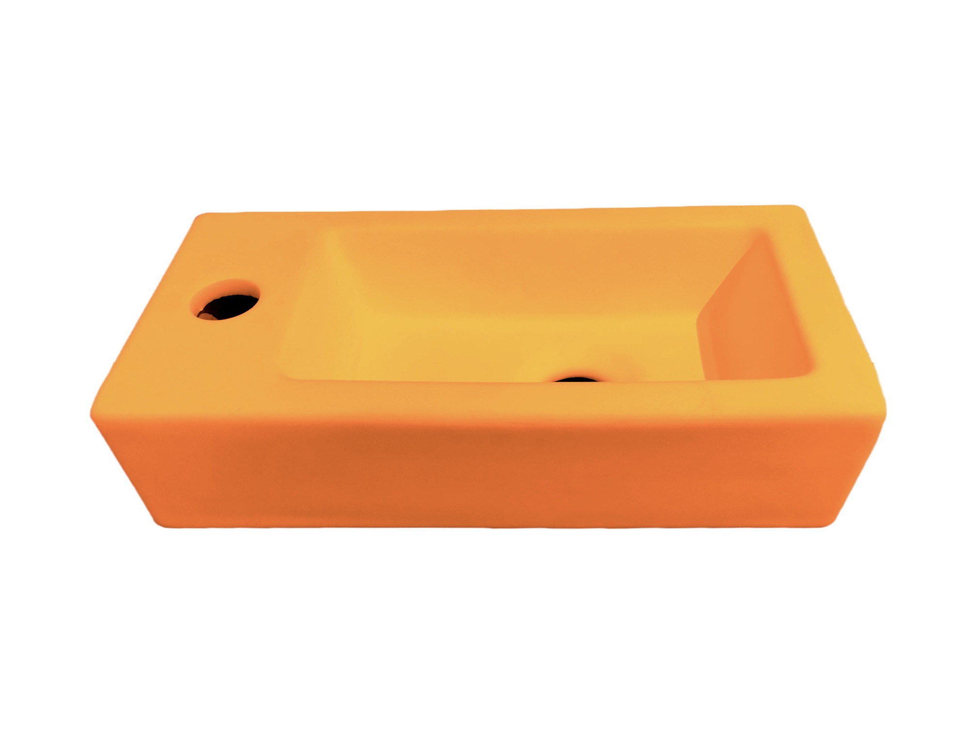 BD - Farnetta fontein Links 37 x 18 x 9 cm mat-oranje