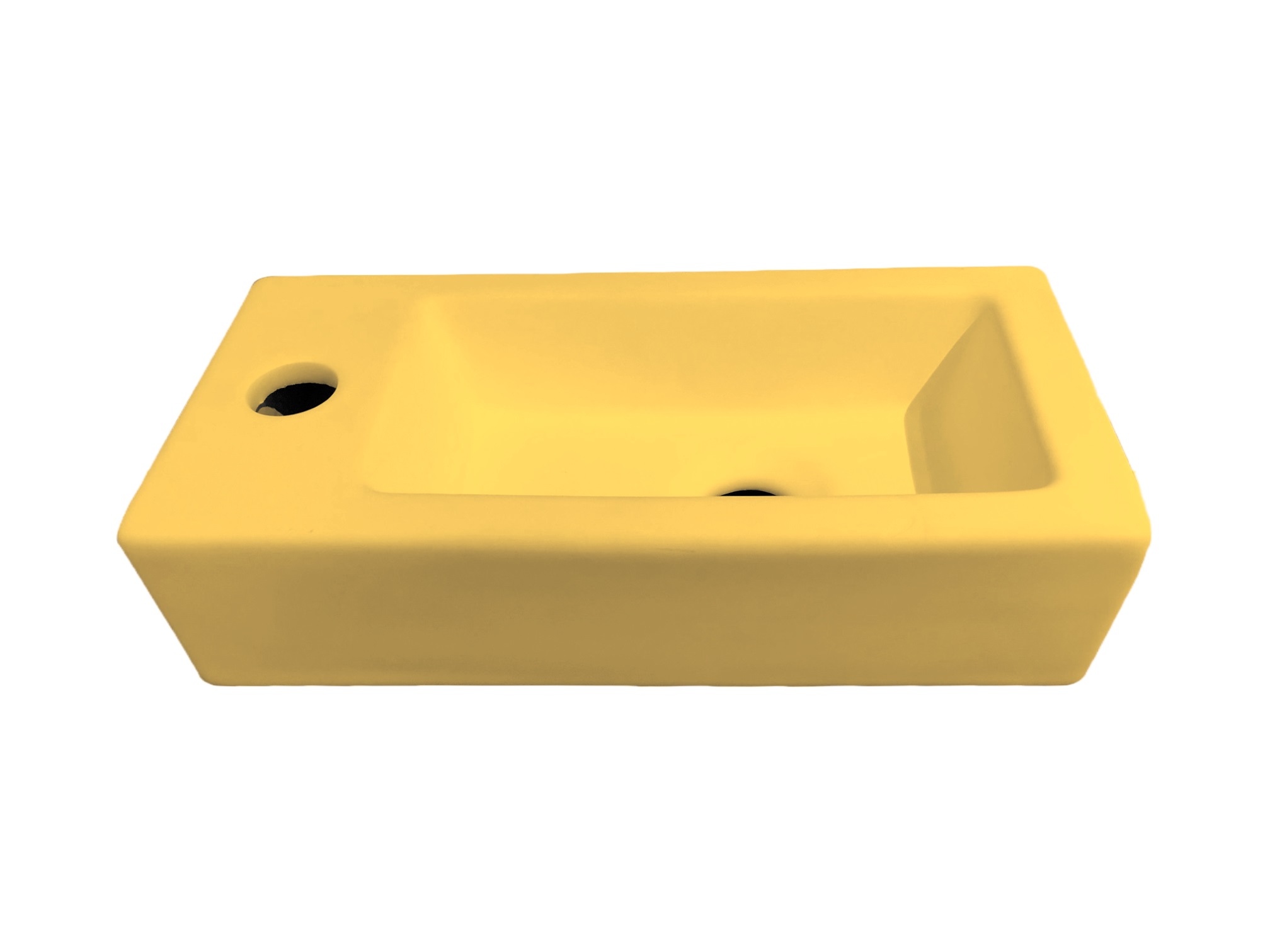 BD - Farnetta fontein Links 37 x 18 x 9 cm mat-geel