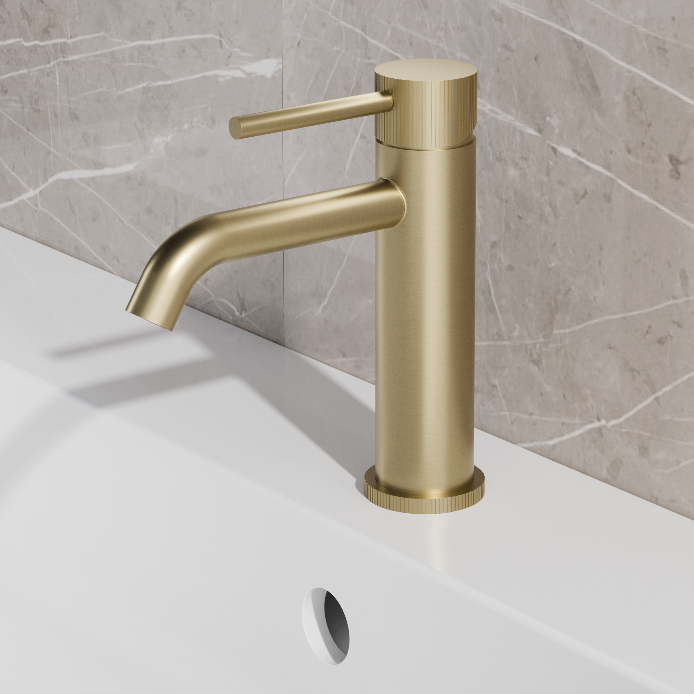 BD - High-End Nancy RVS-304 wastafelmengkraan mat-goud