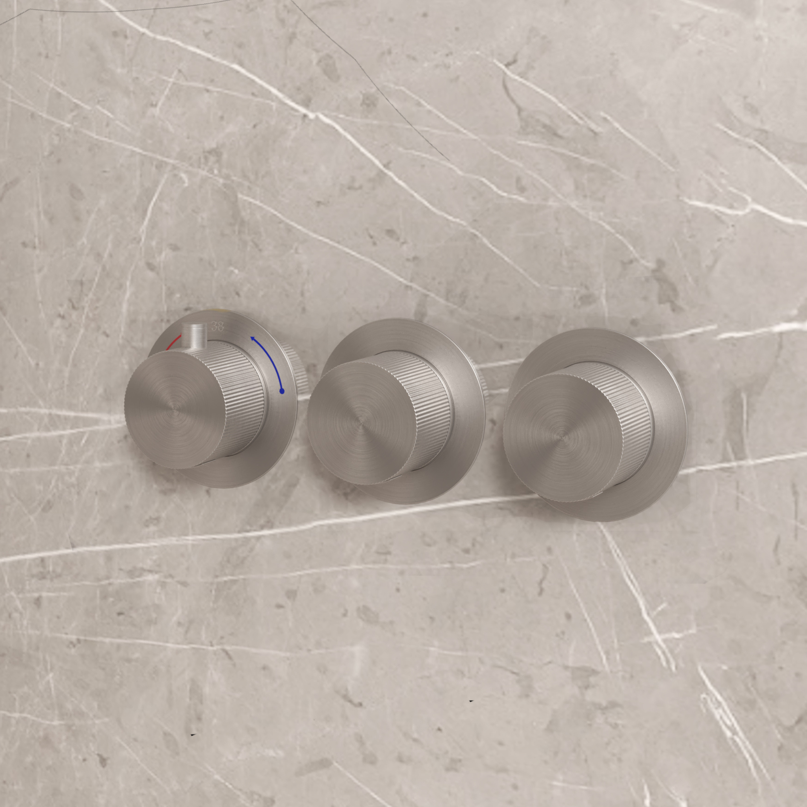 BD - High-End Ore inbouwthermostaat incl. inb.box 2-weg 1/2 RVS-304