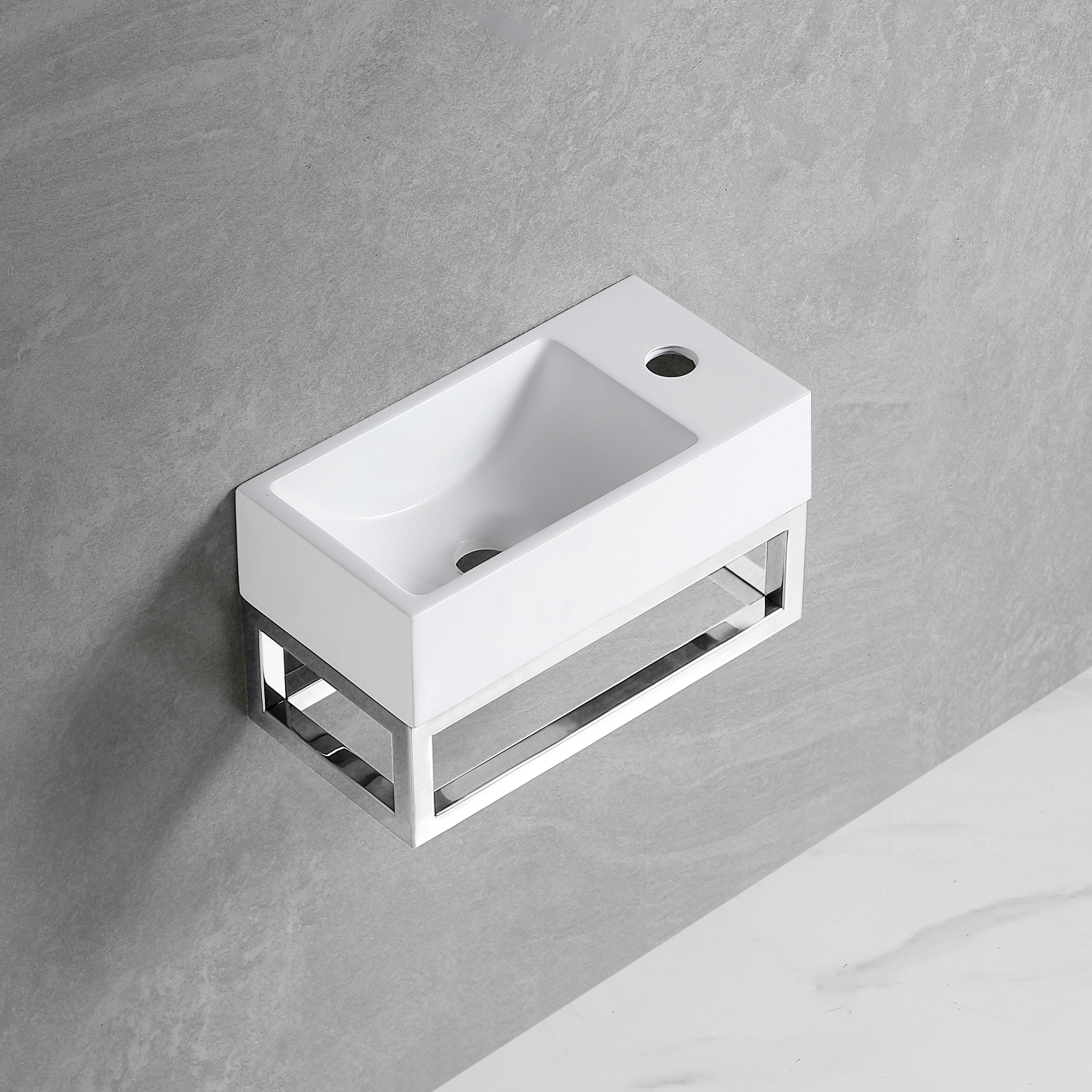 BD - R-Line Chrome fontein L&R met kraangat inclusief chroom frame