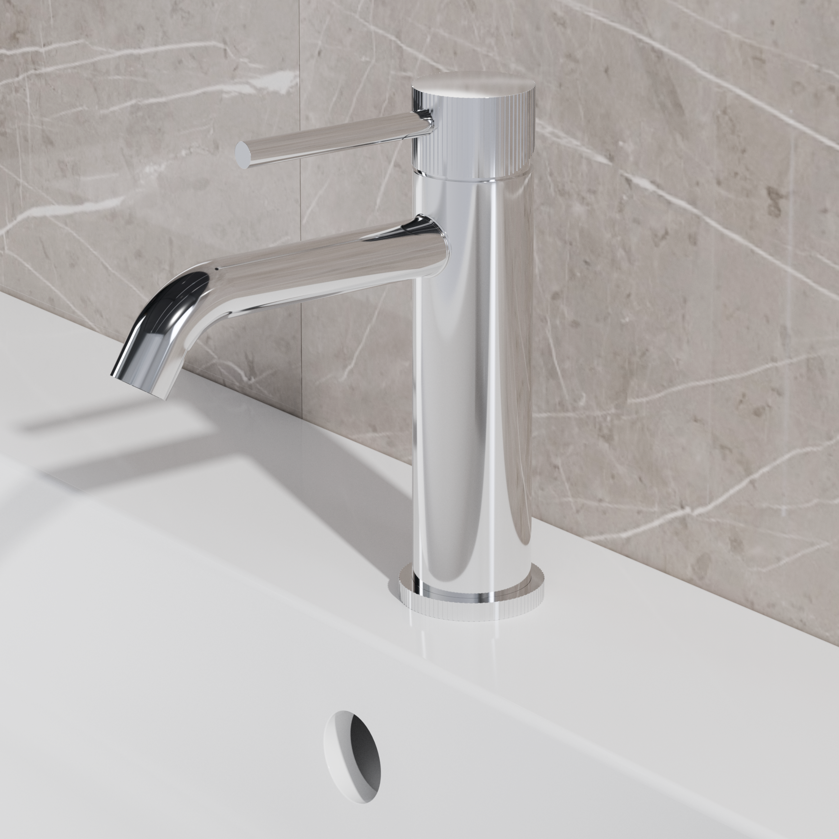 BD - High-End Chrome RVS-304 wastafelmengkraan chroom