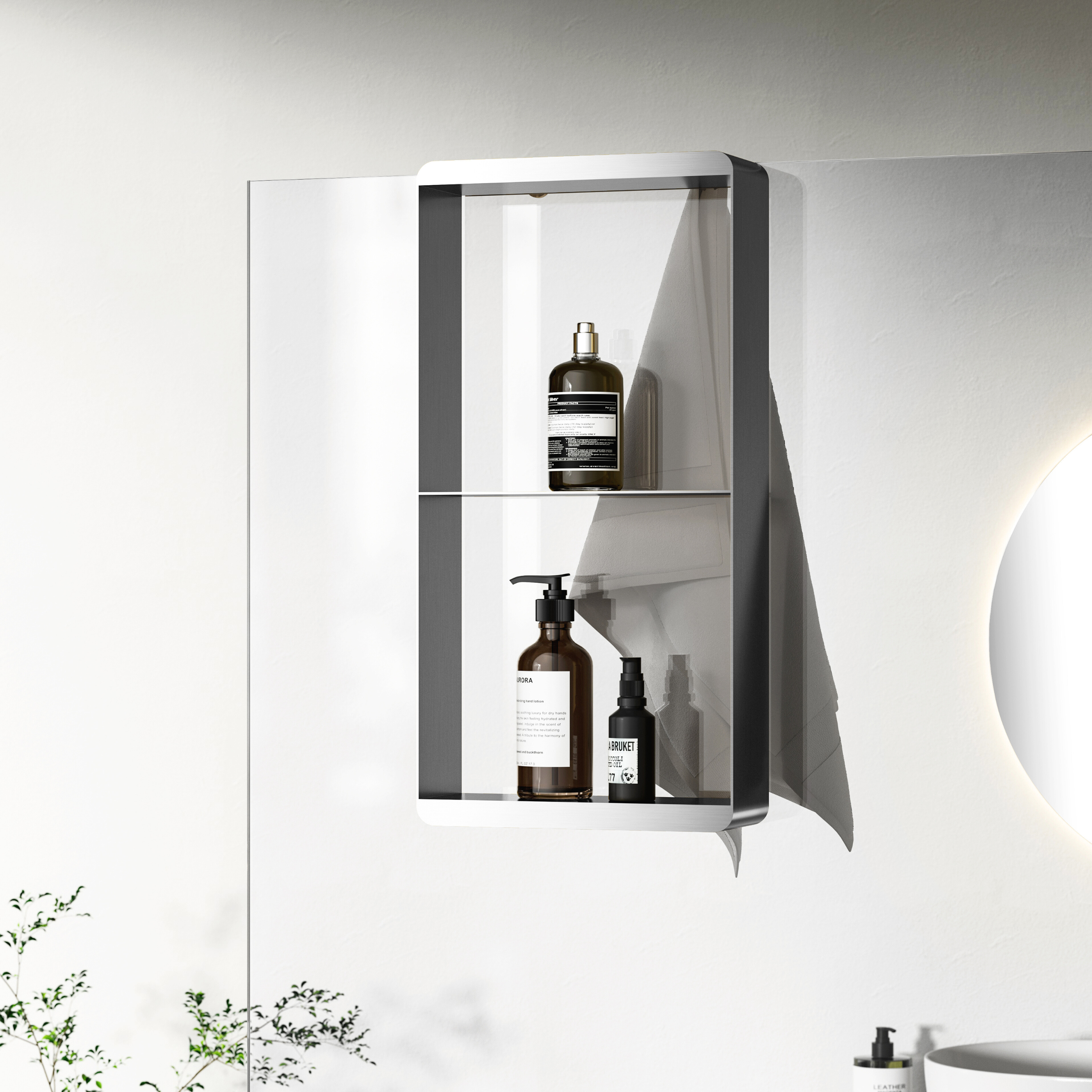 BD - Ore-Soap doucherek hangend 500x250x90mm RVS-304