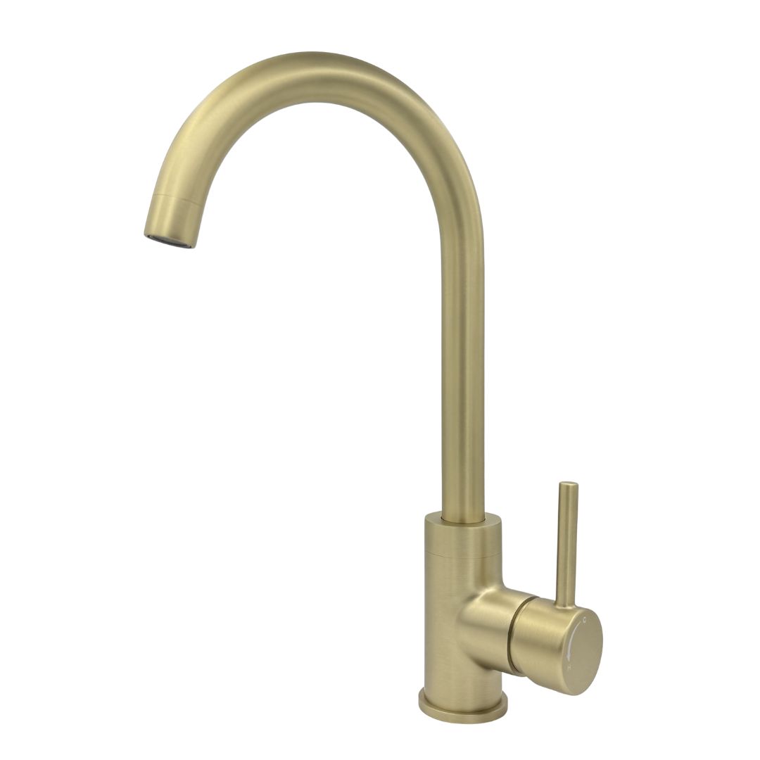 BD - Nancy-Son keukenmengkraan met drb.uitloop & cold start functie H=34 cm mat-goud