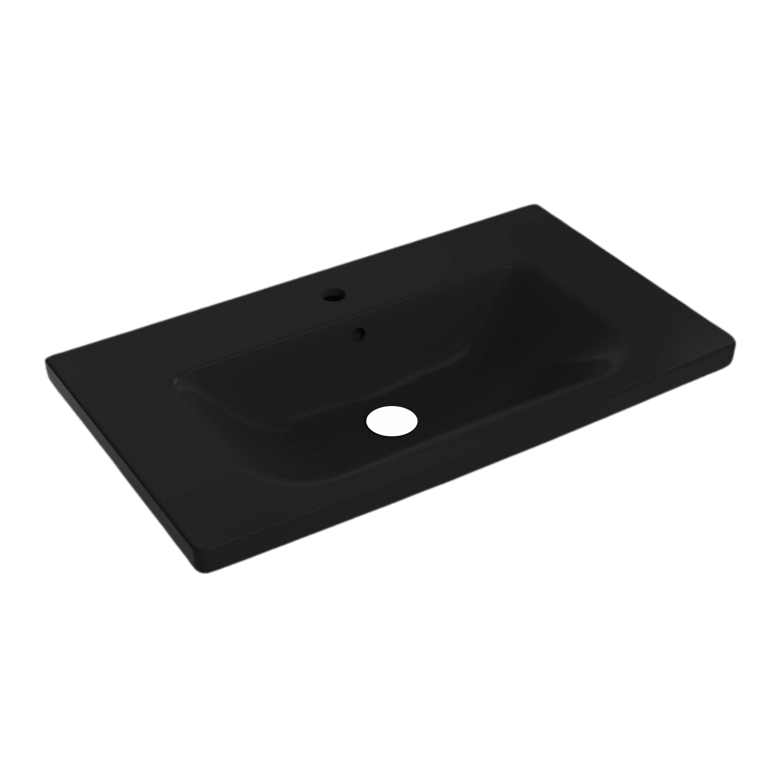BD - wastafel 80 cm tbv meubel Quick-Black met kraangat