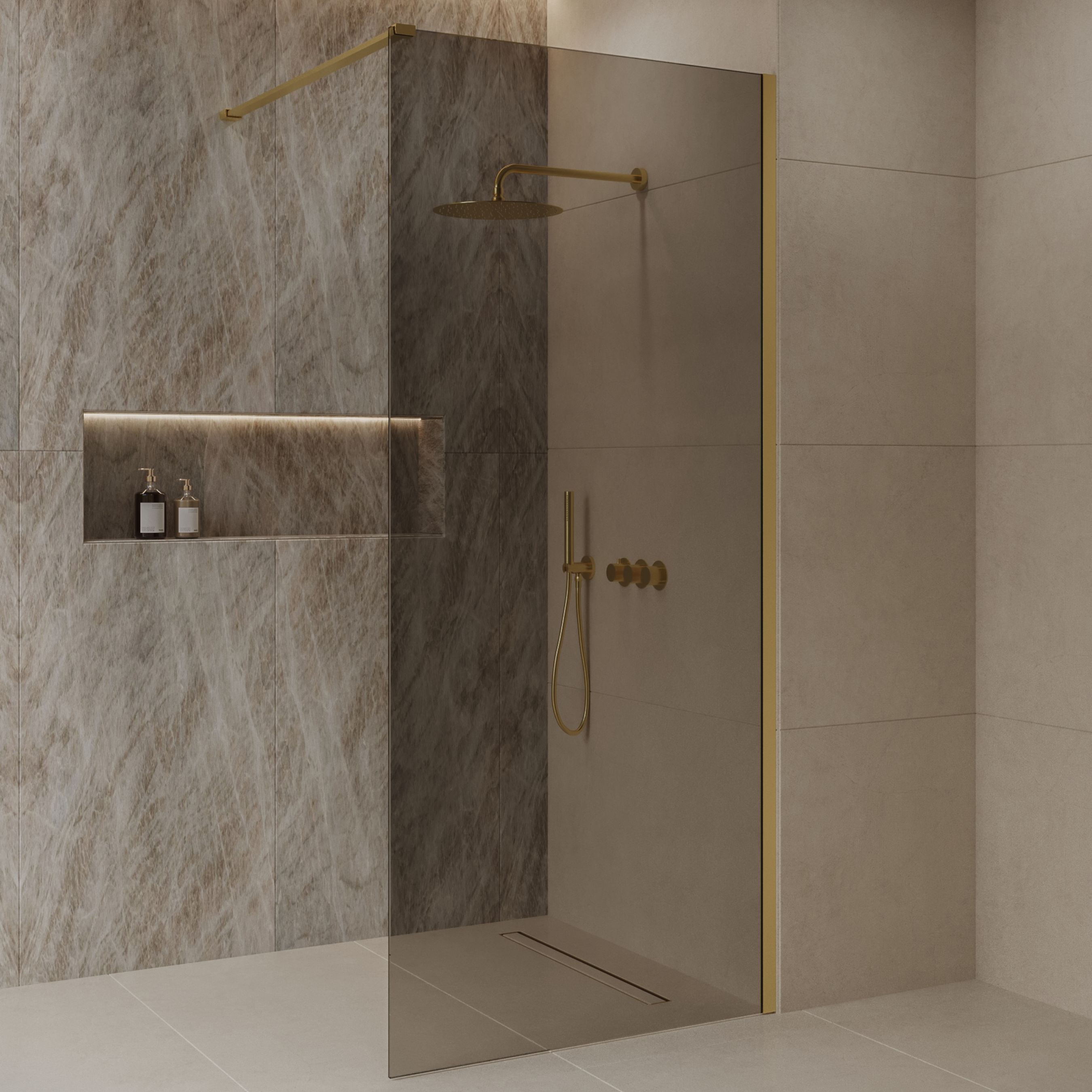 BD - Dalis -900-Nancy-Mocha' inloopdouche NANO 8mm glas